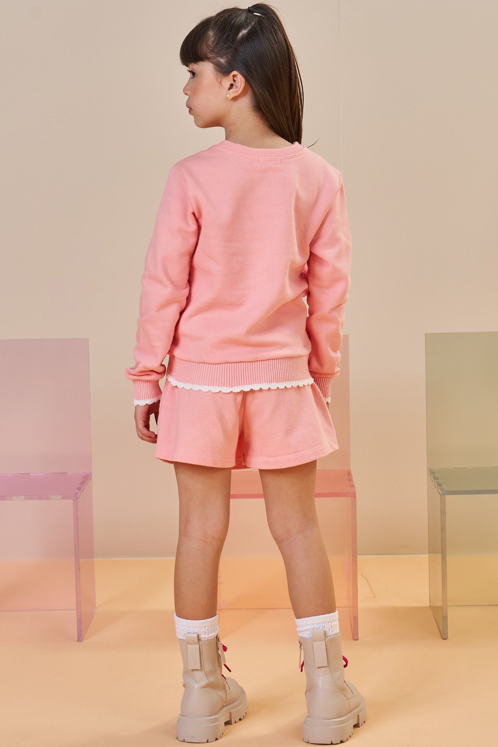 Blusão em Moletom com Pelúcia 90804 Infanti Infantil Menina