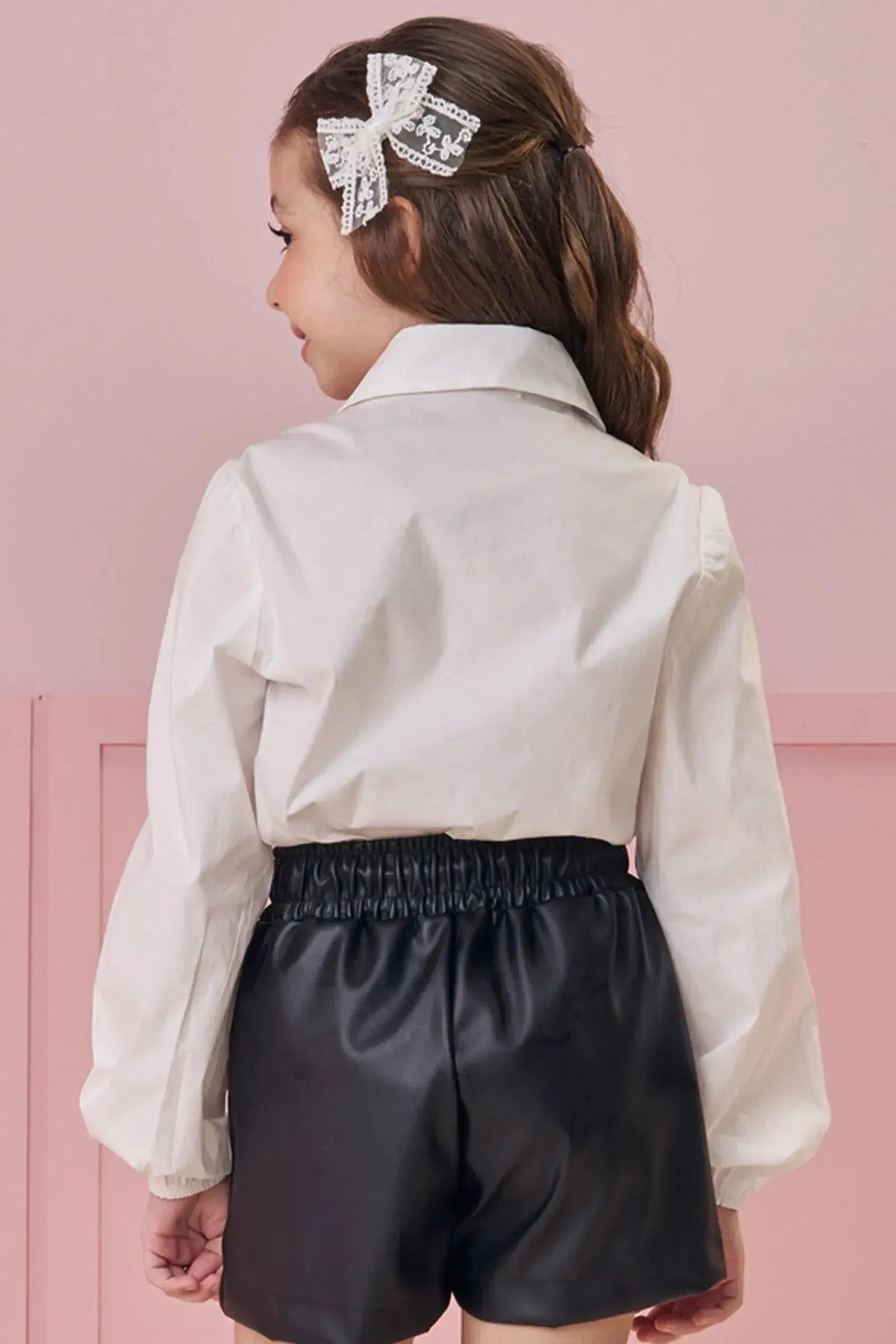 Camisa em Tricoline com Elastano 91811 Kukiê Infantil Menina