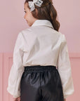 Camisa em Tricoline com Elastano 91811 Kukiê Infantil Menina