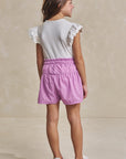 Conjunto de Blusa em Cotton e Shorts em Laise Romantic 93217 Infanti Infantil Menina