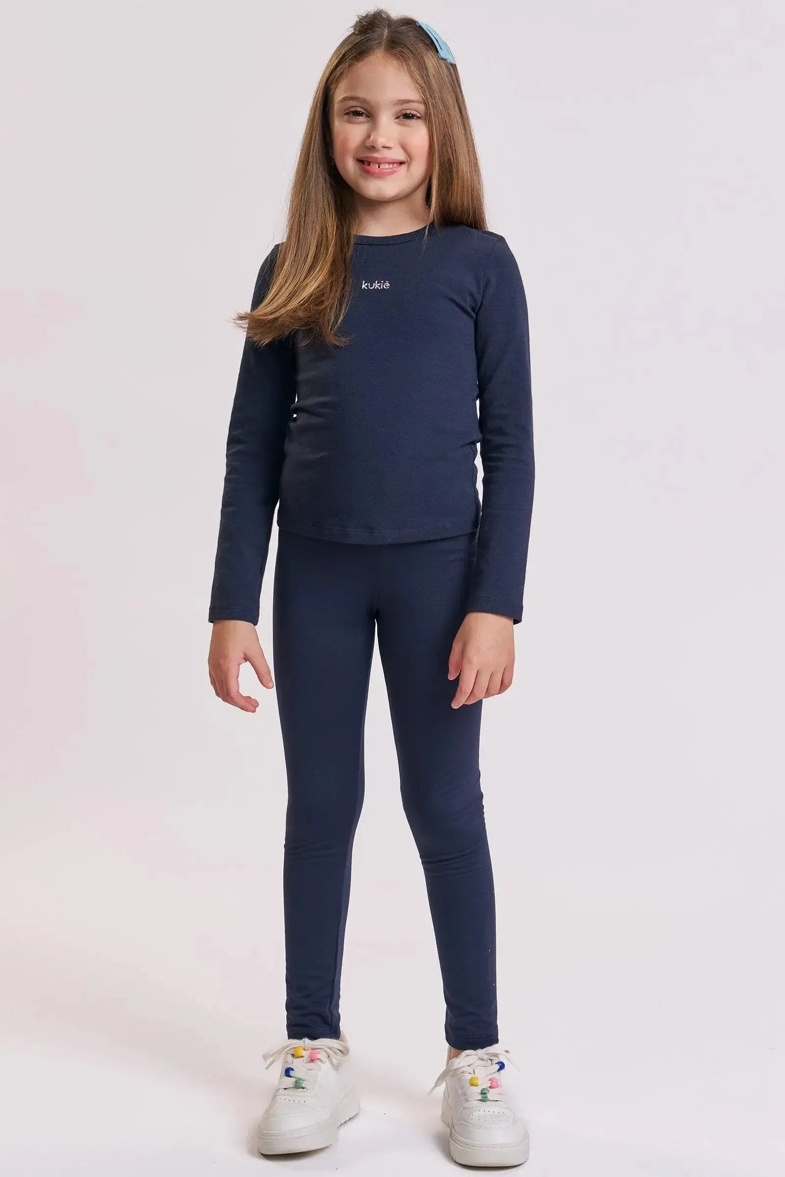 Blusa Manga Longa em Cotton 93609 Kukiê Infantil Menina