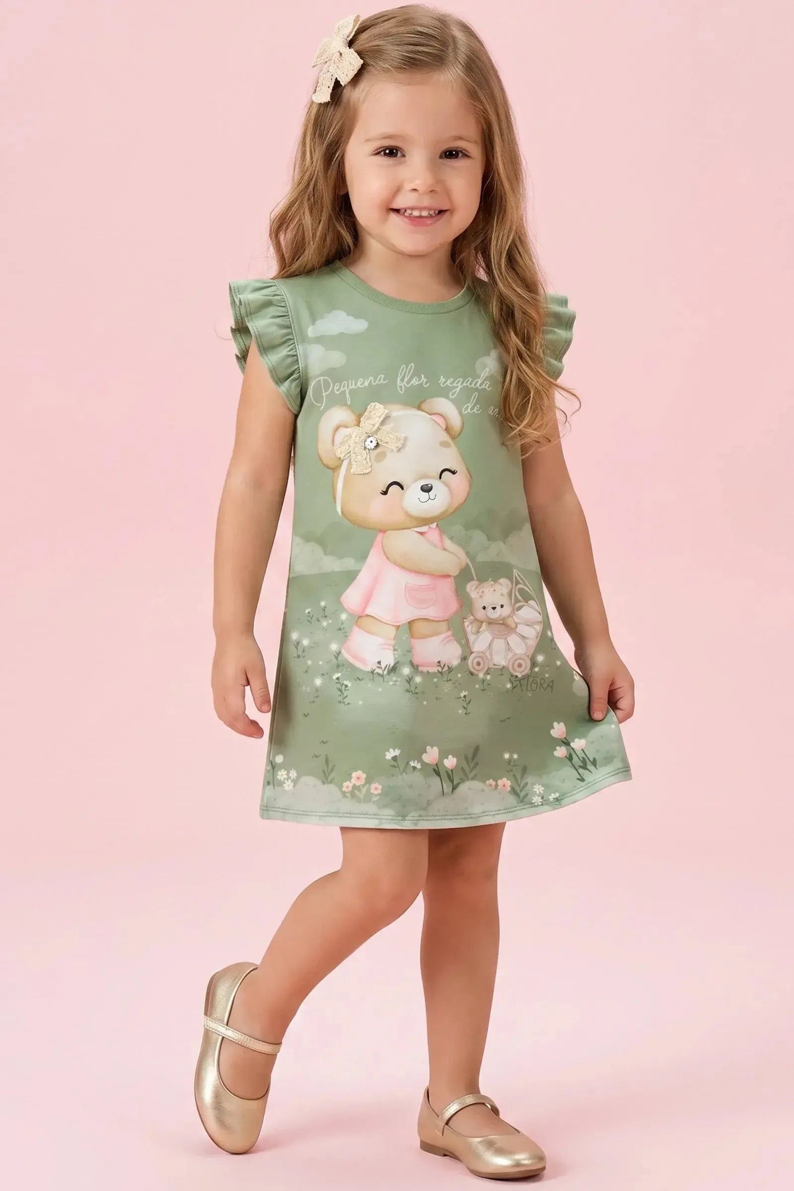 Vestido em Meia Malha 94492 Infanti Infantil Menina