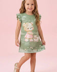 Vestido em Meia Malha 94492 Infanti Infantil Menina