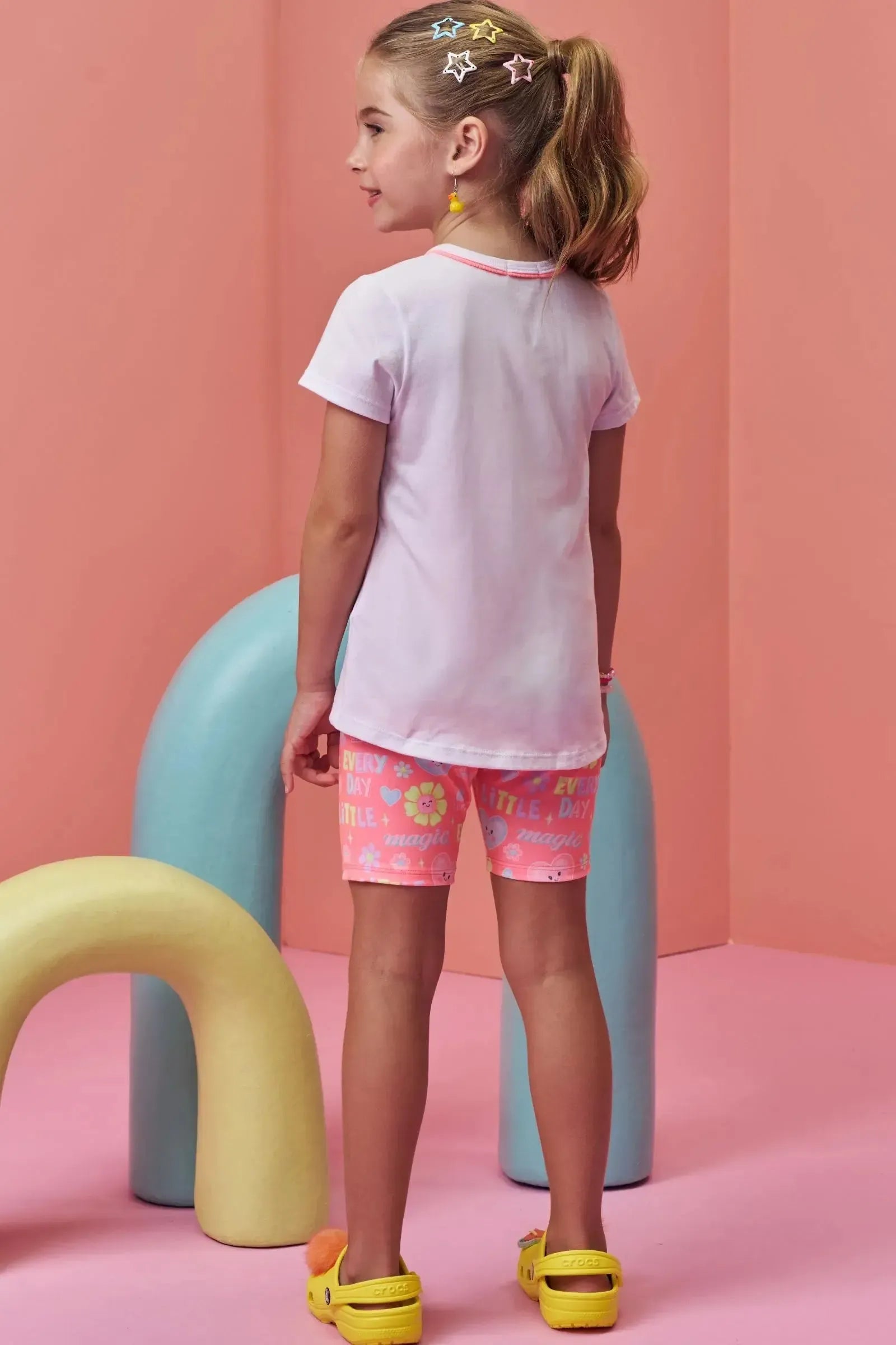 Bermuda Biker em Malha Power 98473 Infanti Infantil Menina