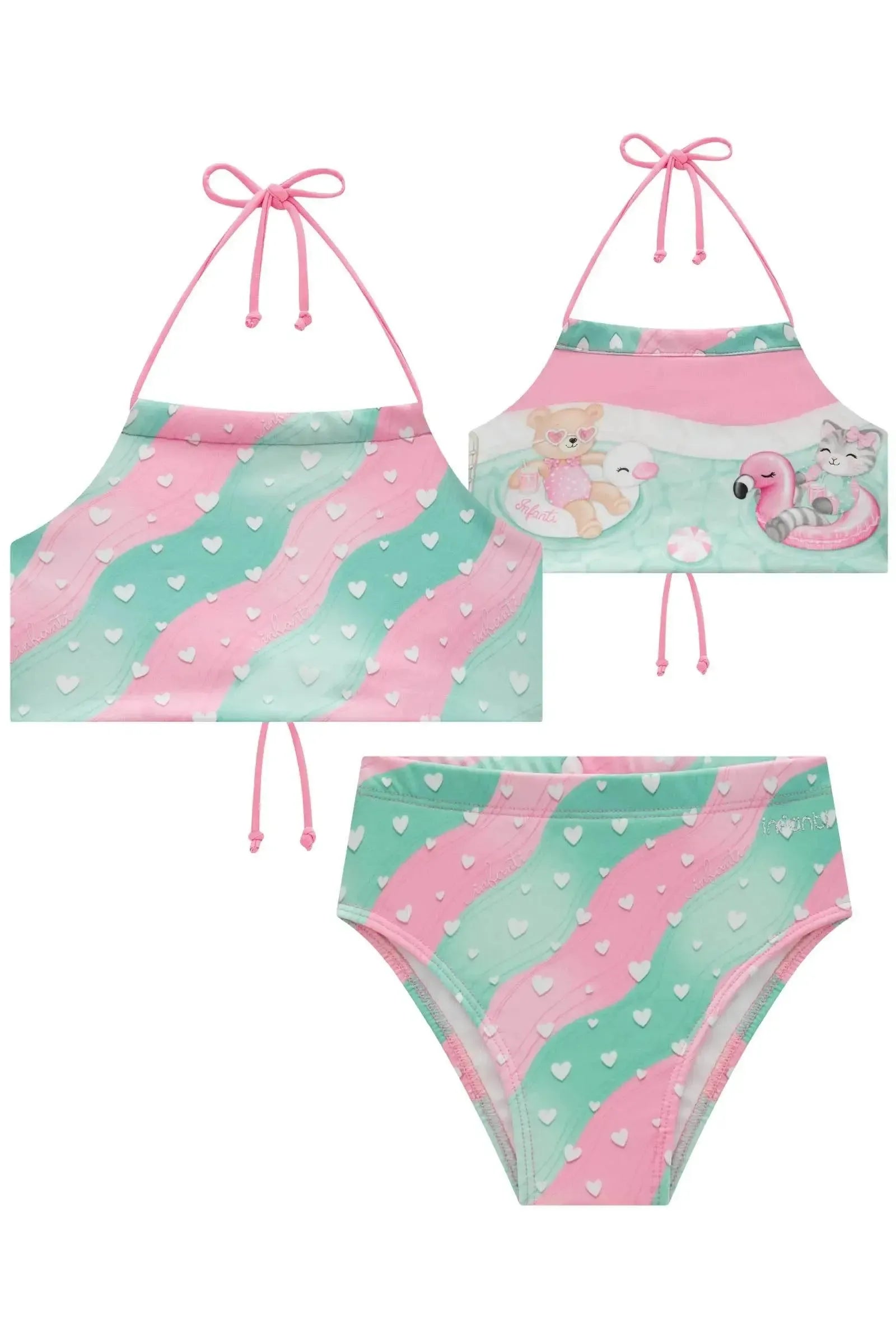 Biquíni Reversível em Malha UV Dry com Proteção UV 50+ 95953 Infanti Infantil Menina