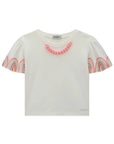 Blusa Boxy em Canelado e Visco Twill 83014 Infanti Infantil Menina