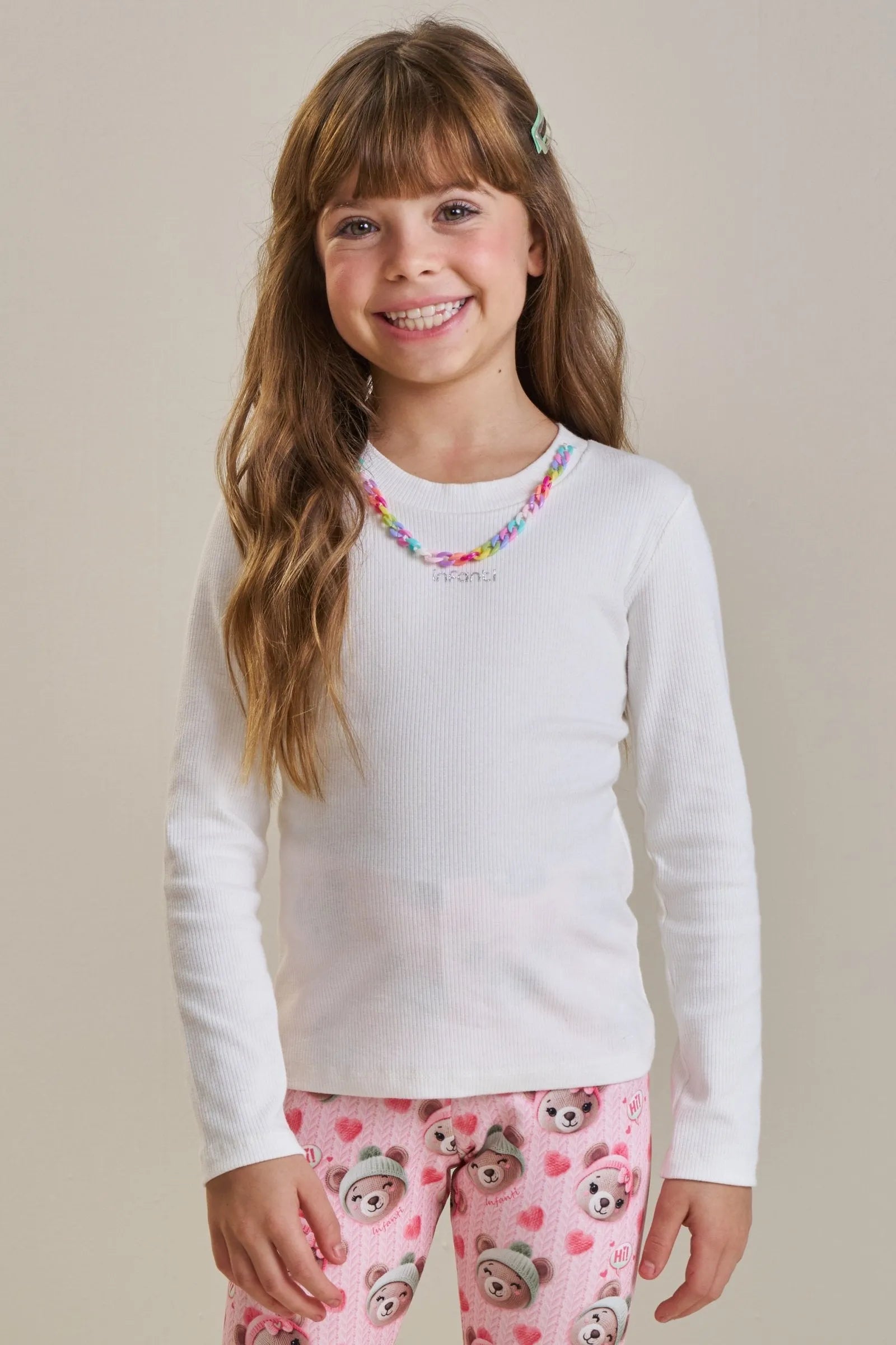 Blusa em Canelado Liz 89483 Infanti Infantil Menina