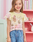 Blusa em Cotton e Tule 74780 Infanti