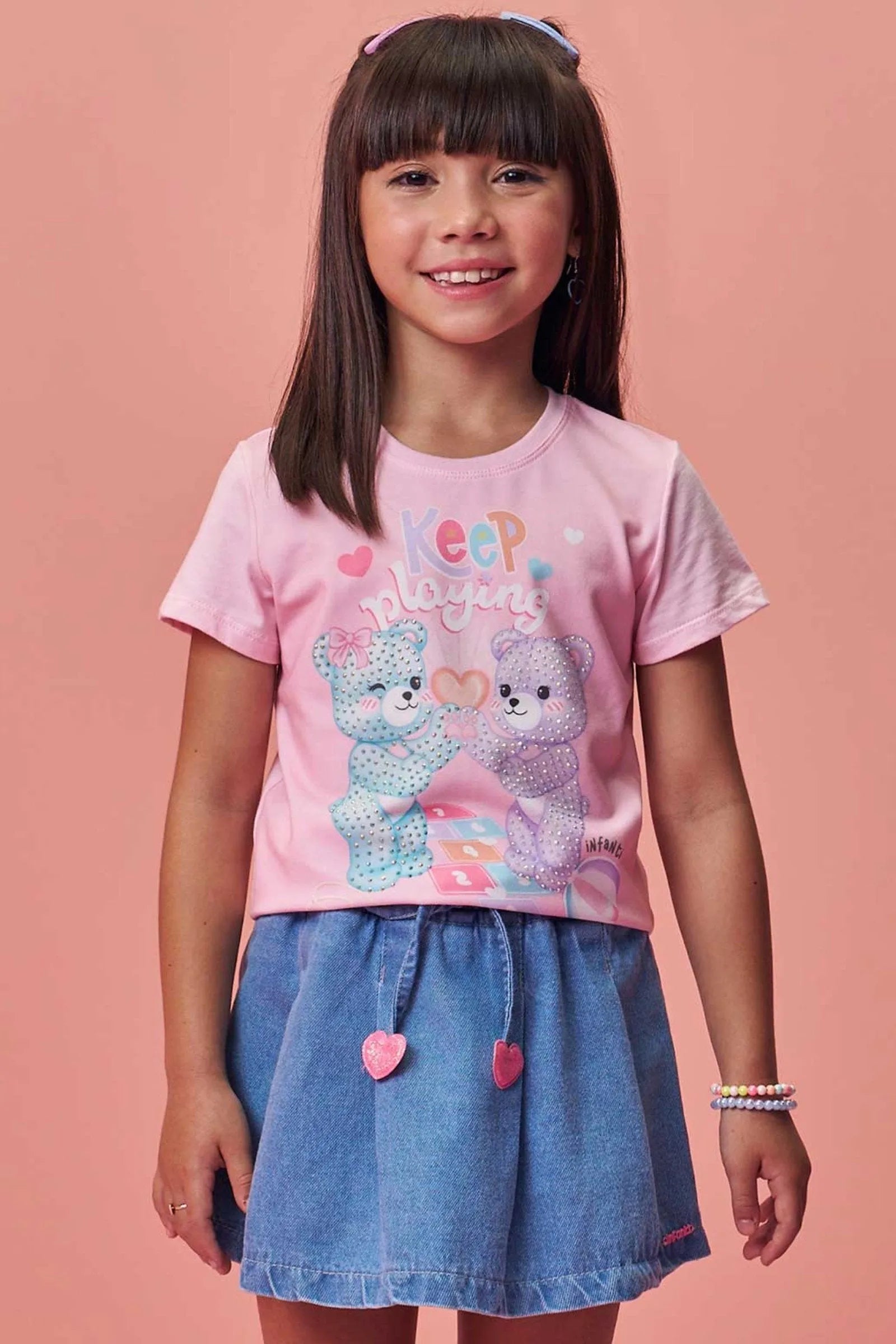 Blusa em Meia Malha 99303 Infanti Infantil Menina