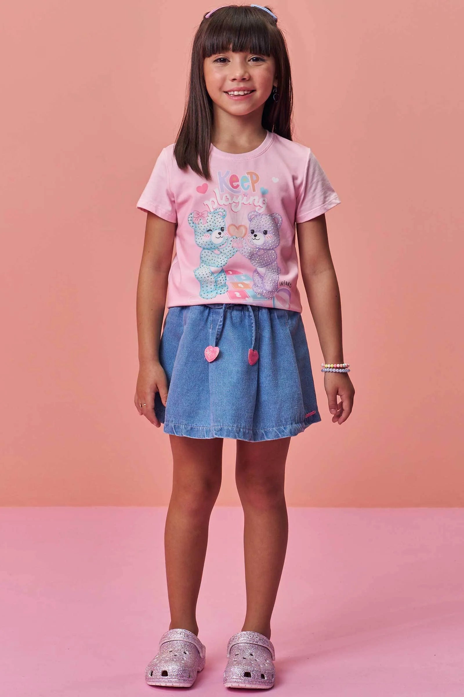 Blusa em Meia Malha 99303 Infanti Infantil Menina