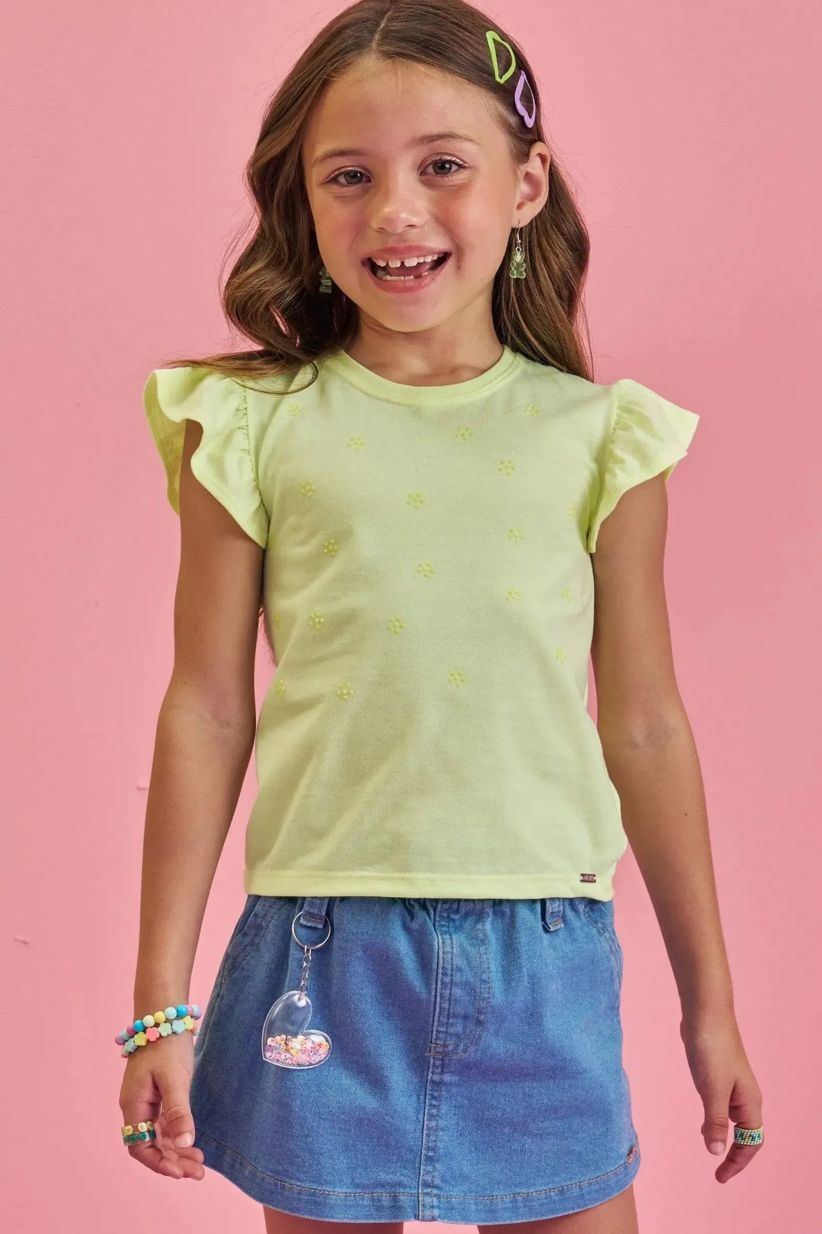 Blusa em Meia Malha 86578 Infanti Infantil Menina