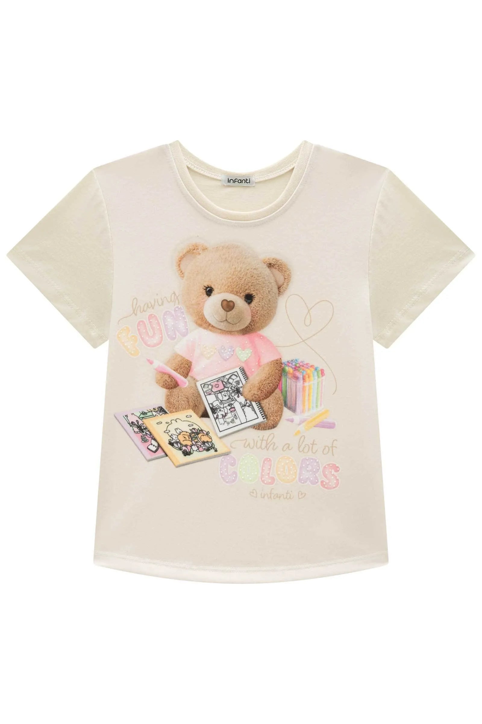 Blusa em Meia Malha 92496 Infanti Infantil Menina