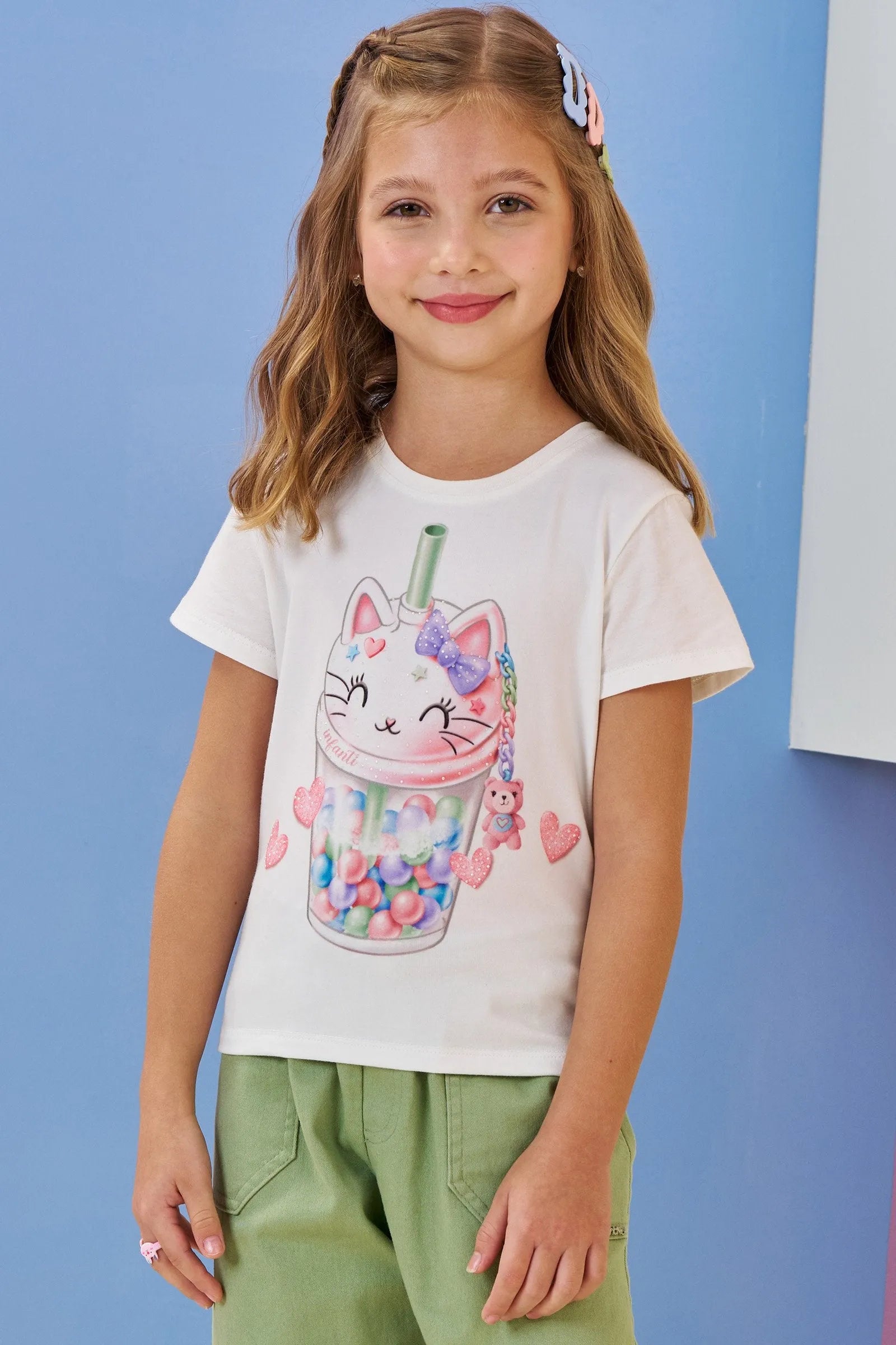 Blusa em Meia Malha 92636 Infanti Infantil Menina