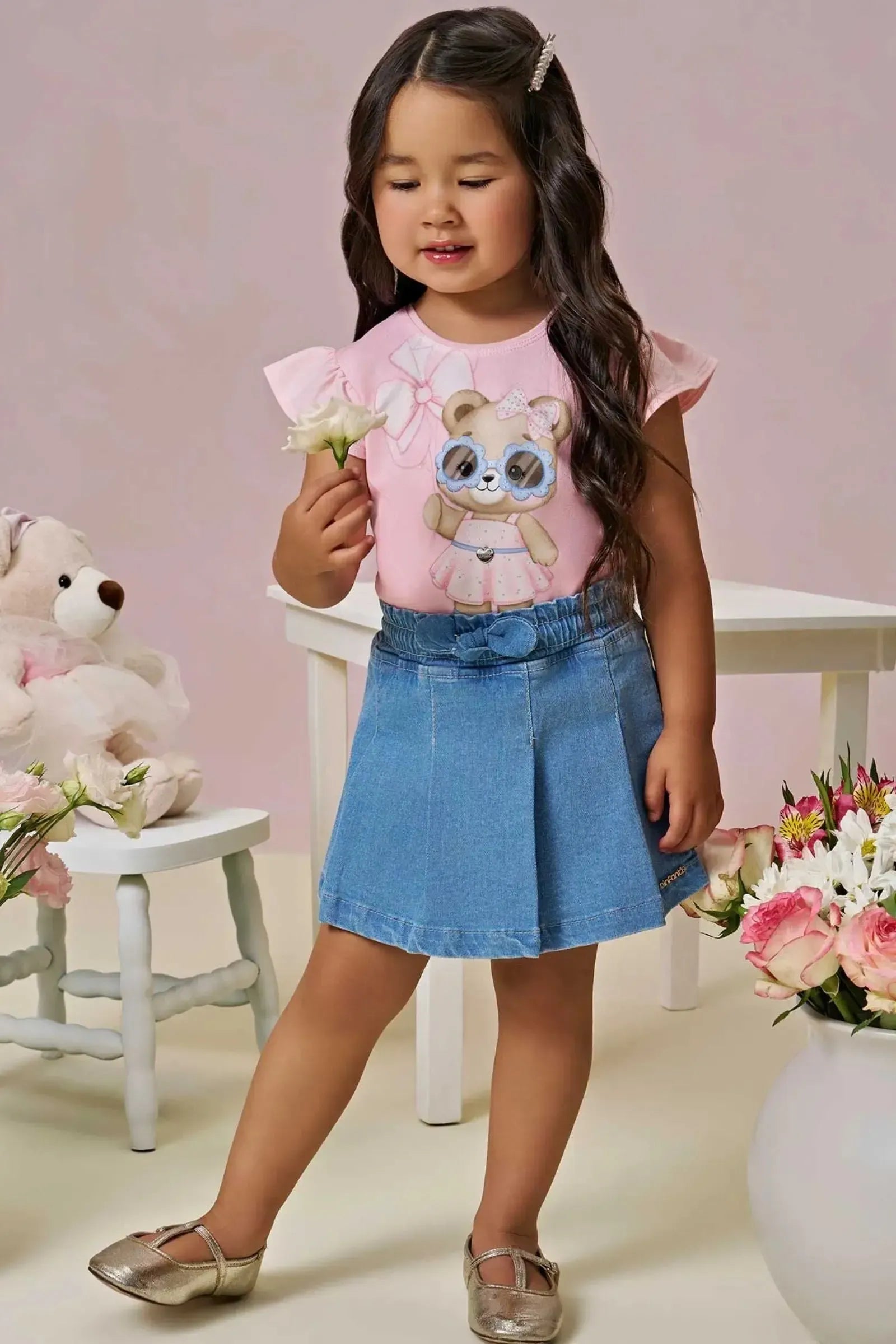 Blusa em Meia Malha 94927 Infanti Infantil Menina