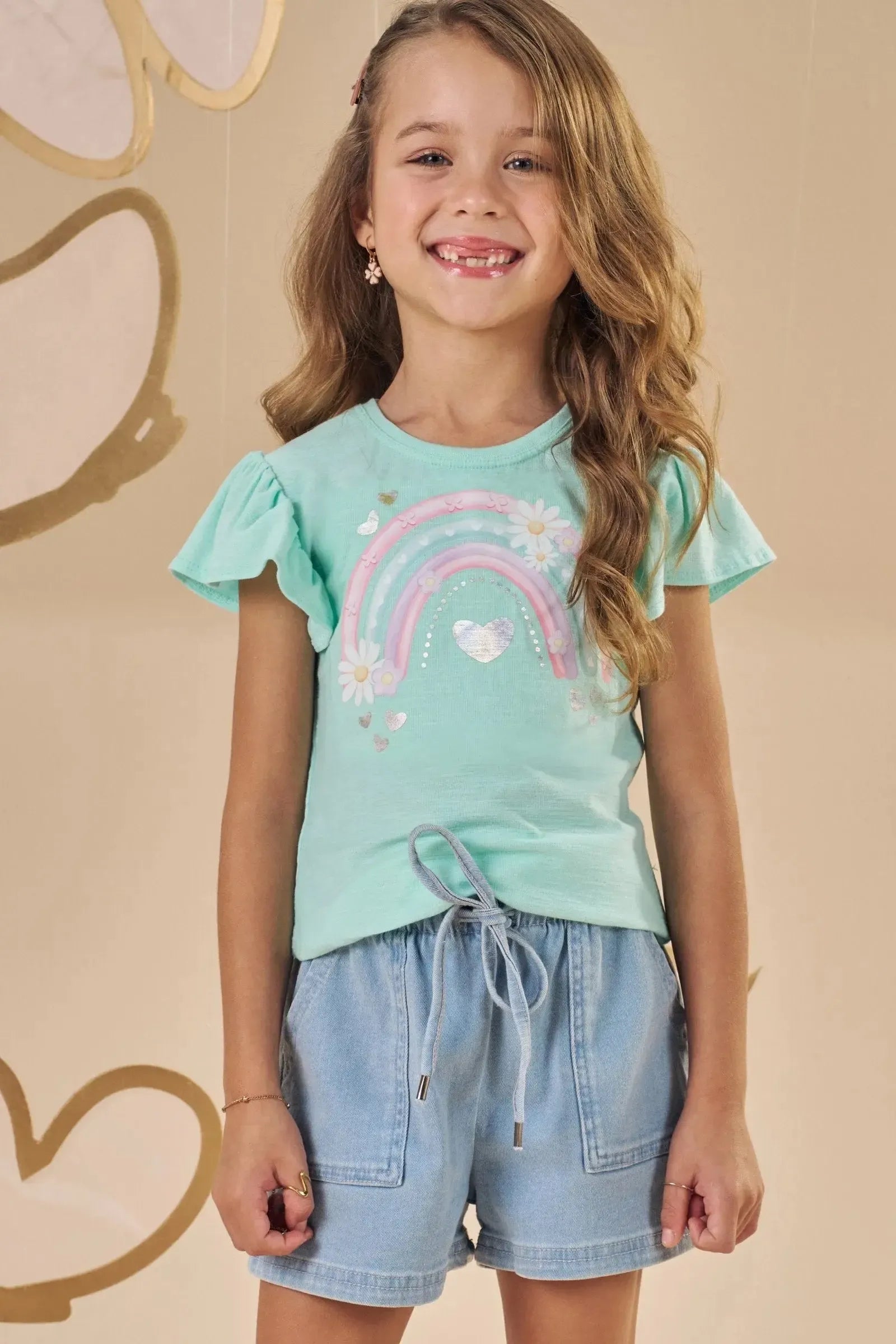 Blusa em Meia Malha Flamê 88946 Infanti Infantil Menina
