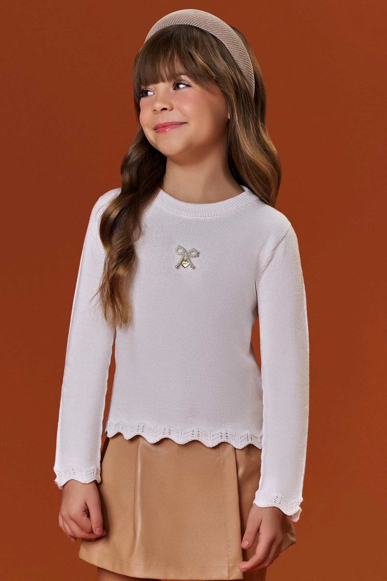 Blusa em Tricot Prime 87683 Infanti Infantil Menina