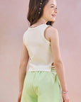 Blusa Regata Cropped em Ribana Fancy 82837 Infanti Infantil Menina