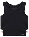 Blusa Regata Cropped em Ribana Fancy 82837 Infanti Infantil Menina