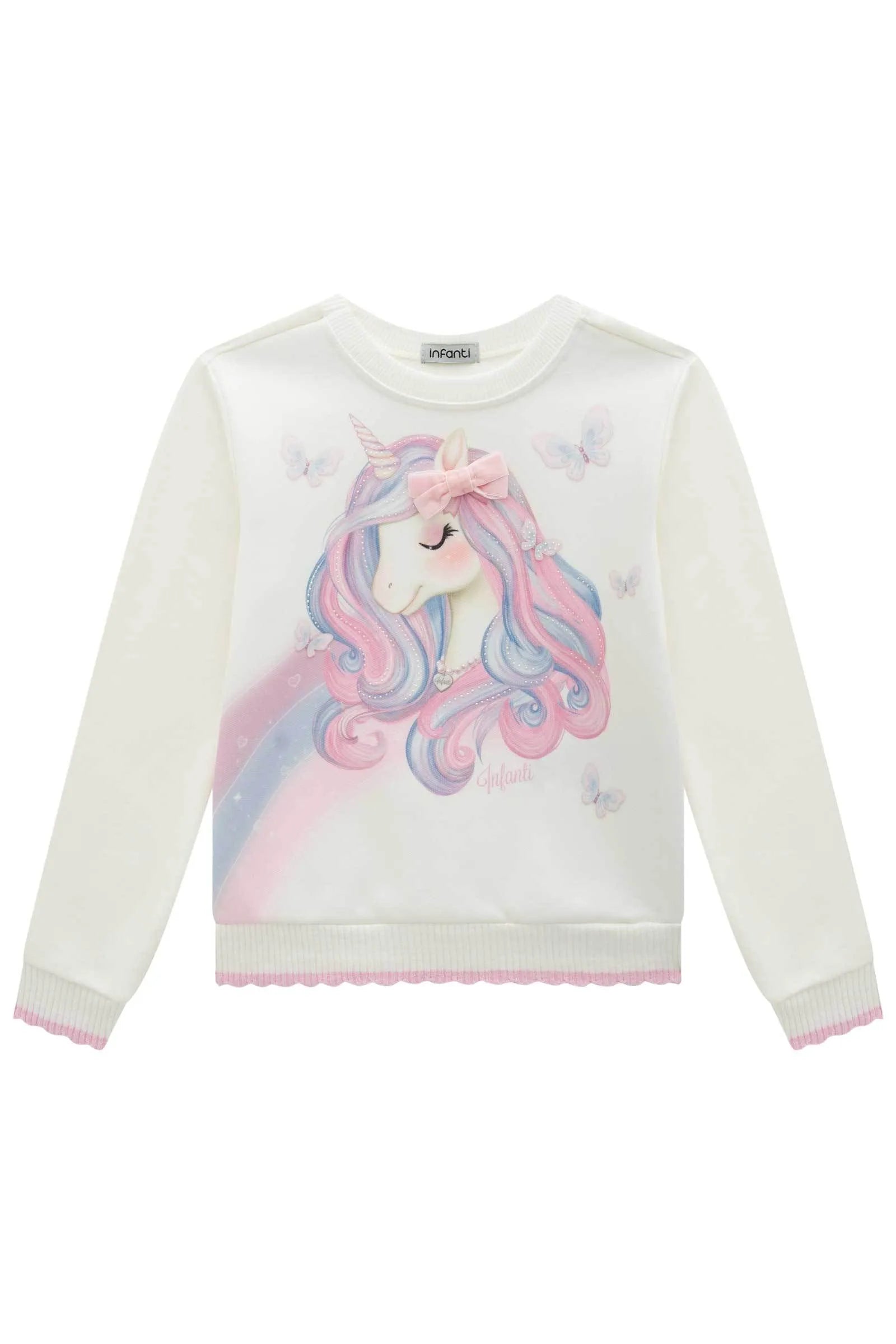 Blusão em Moletom com Pelúcia 89742 Infanti Infantil Menina