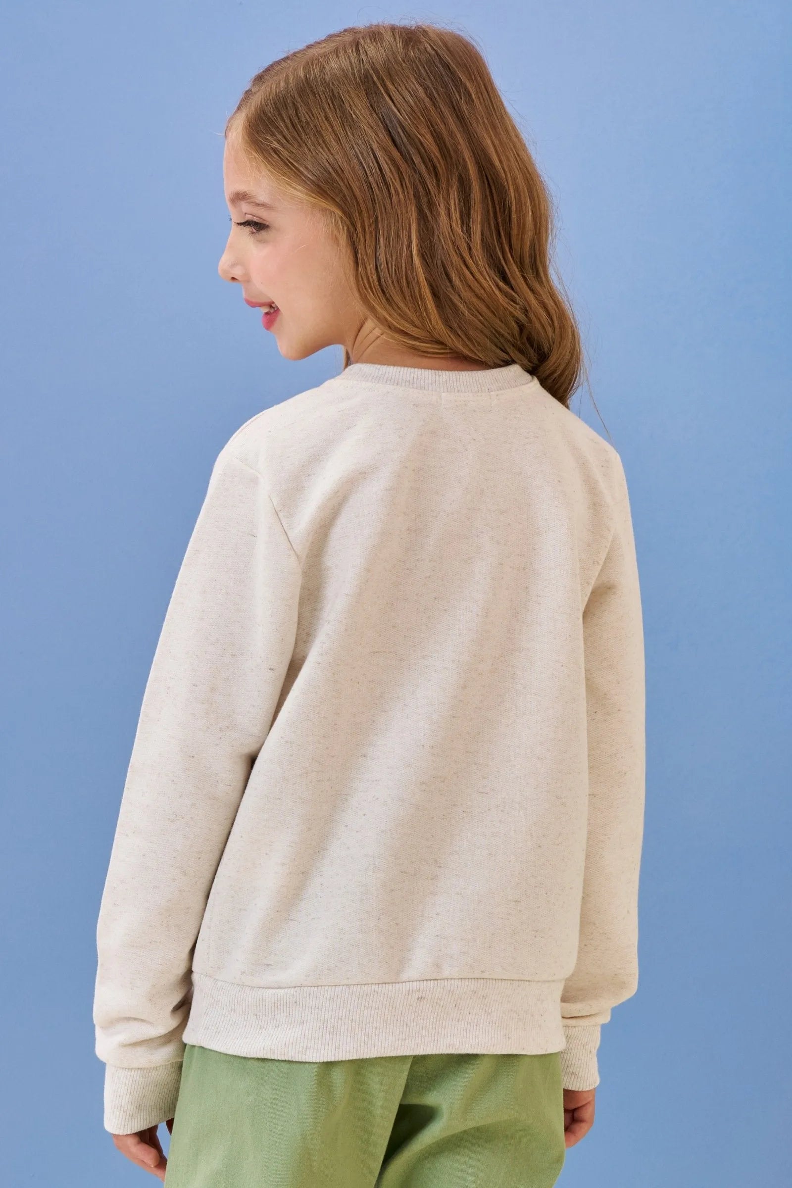 Blusão em Moletom Linho sem Pelúcia 90806 Infanti Infantil Menina