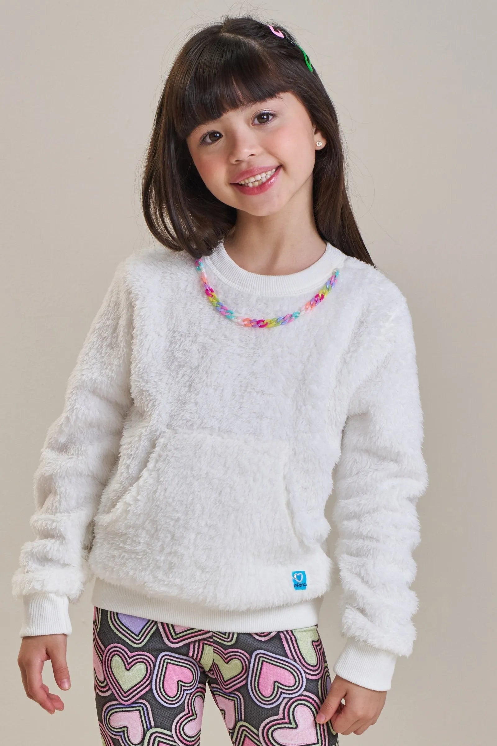 Blusão em Pelo Carneirinho 91818 Infanti Infantil Menina