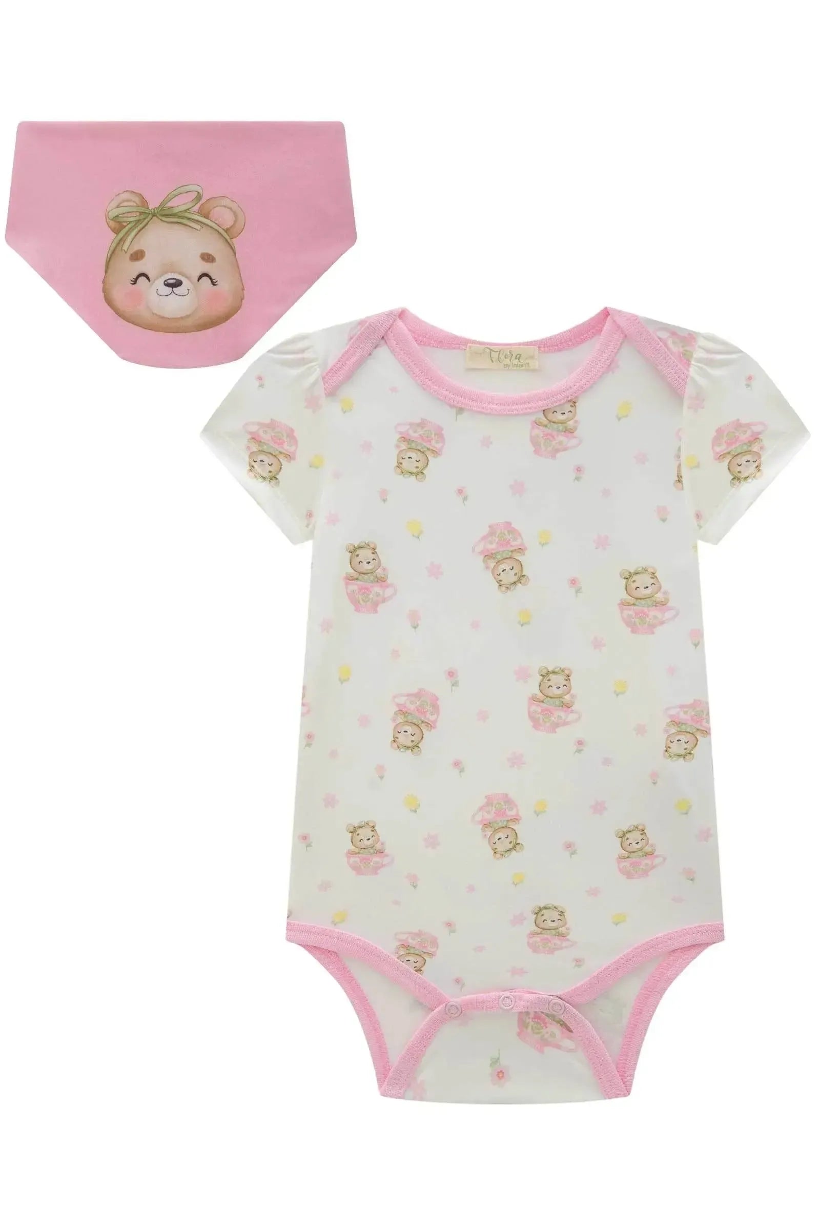 Body em Malha Comfy. Acompanha Acessório 83440 Infanti Bebê Menina