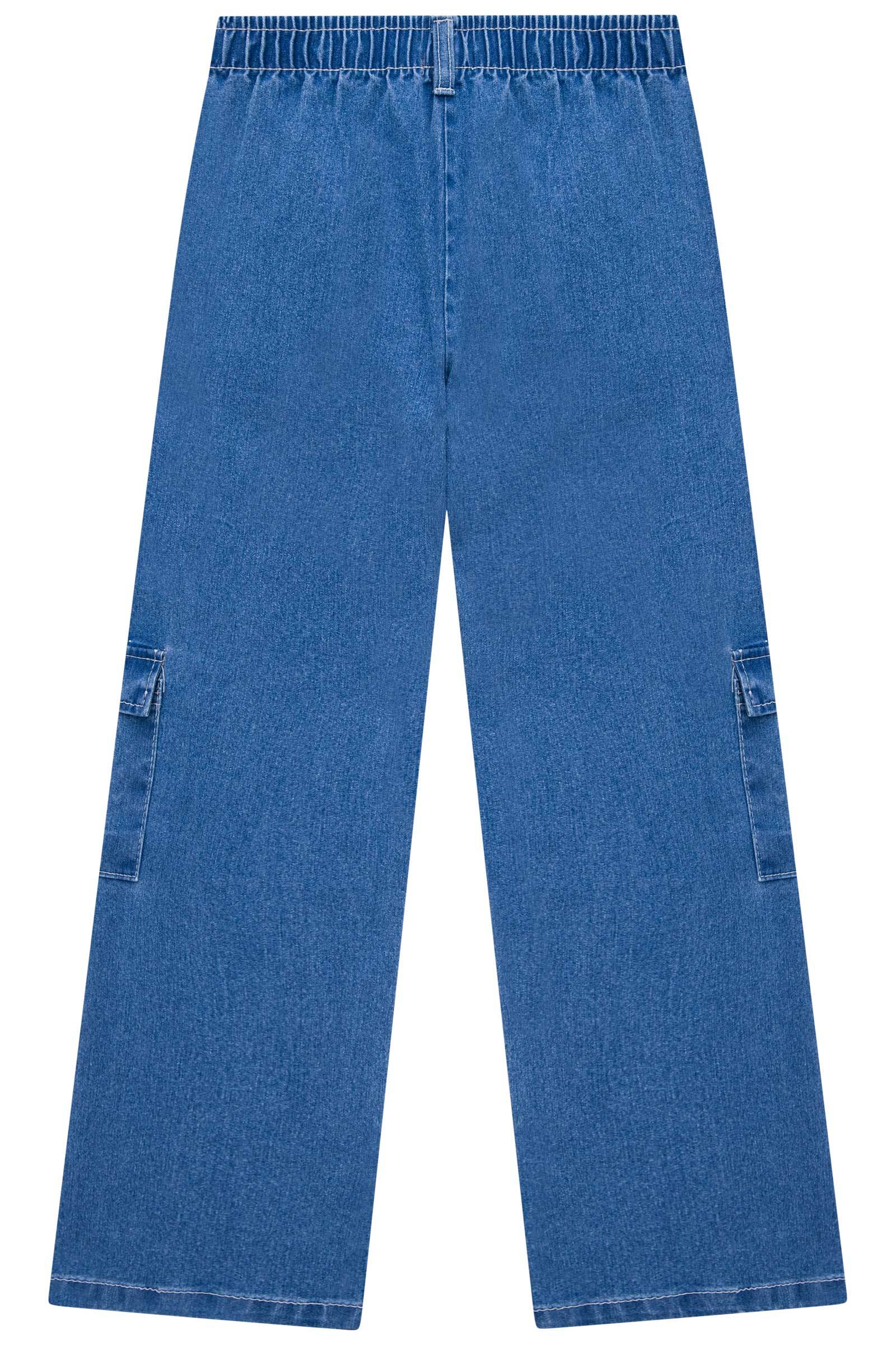 Calça Cargo em Jeans Bellini com Elastano 74025 Infanti