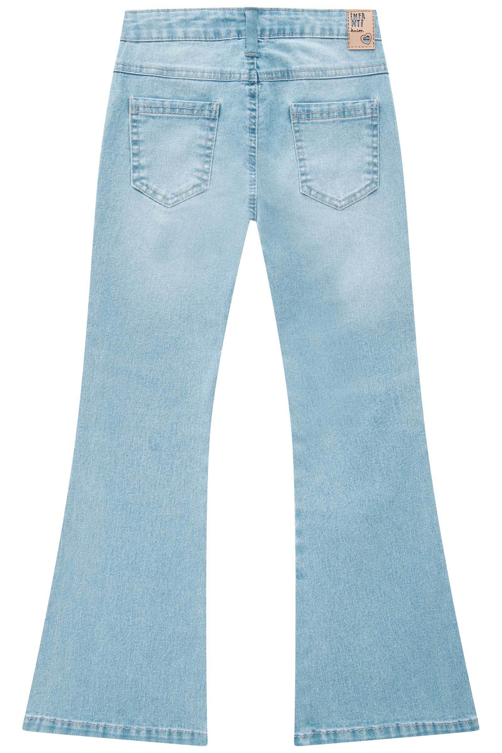 Calça Flare em Jeans Bellini com Elastano 74309 Infanti