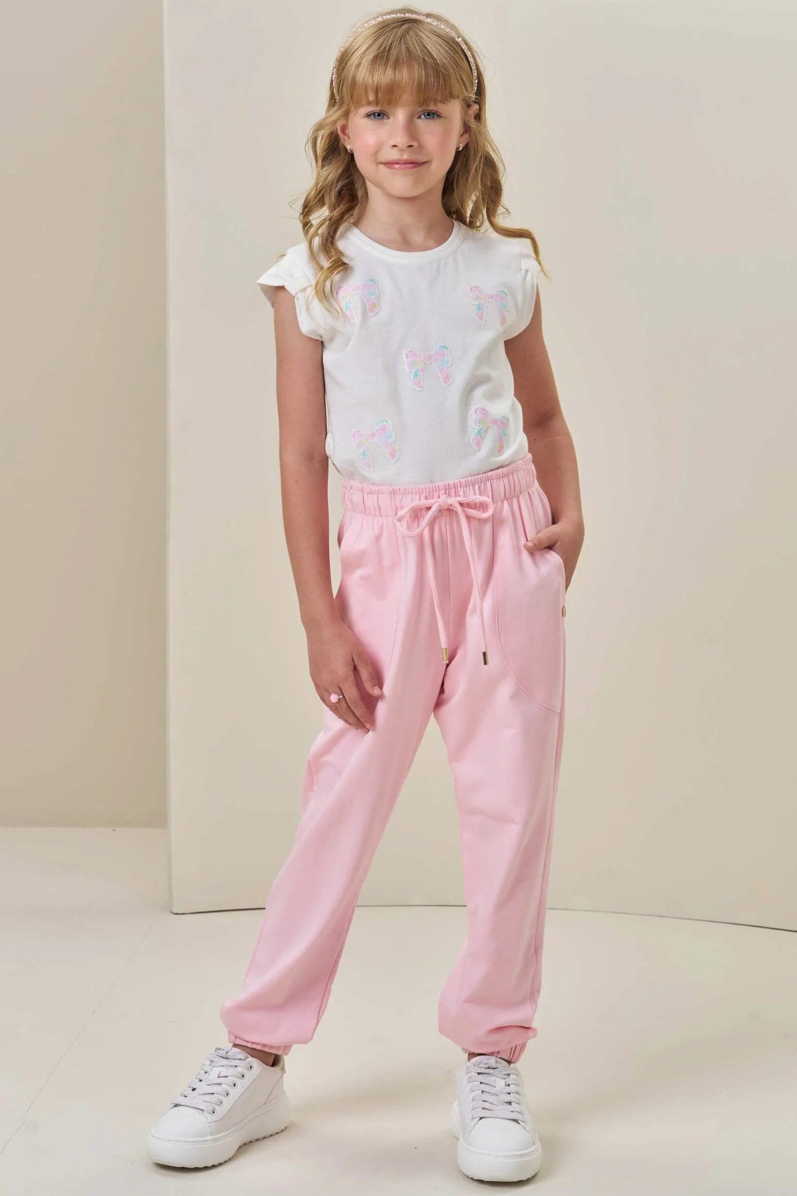Calça Jogger em Molevisco 83680 Infanti Infantil Menina