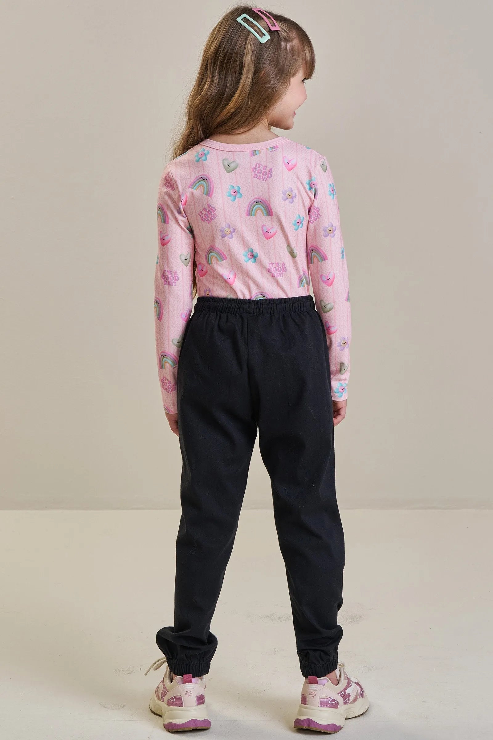 Calça Jogger em Sarja com Elastano 94024 Infanti Infantil Menina