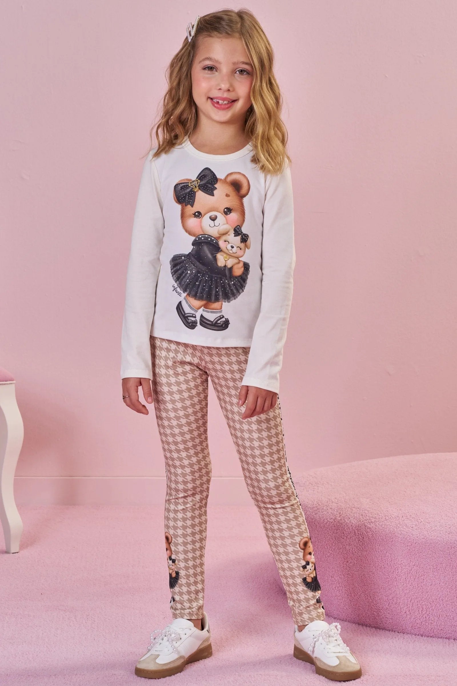 Calça Legging em Fly Tech 89460 Infanti Infantil Menina