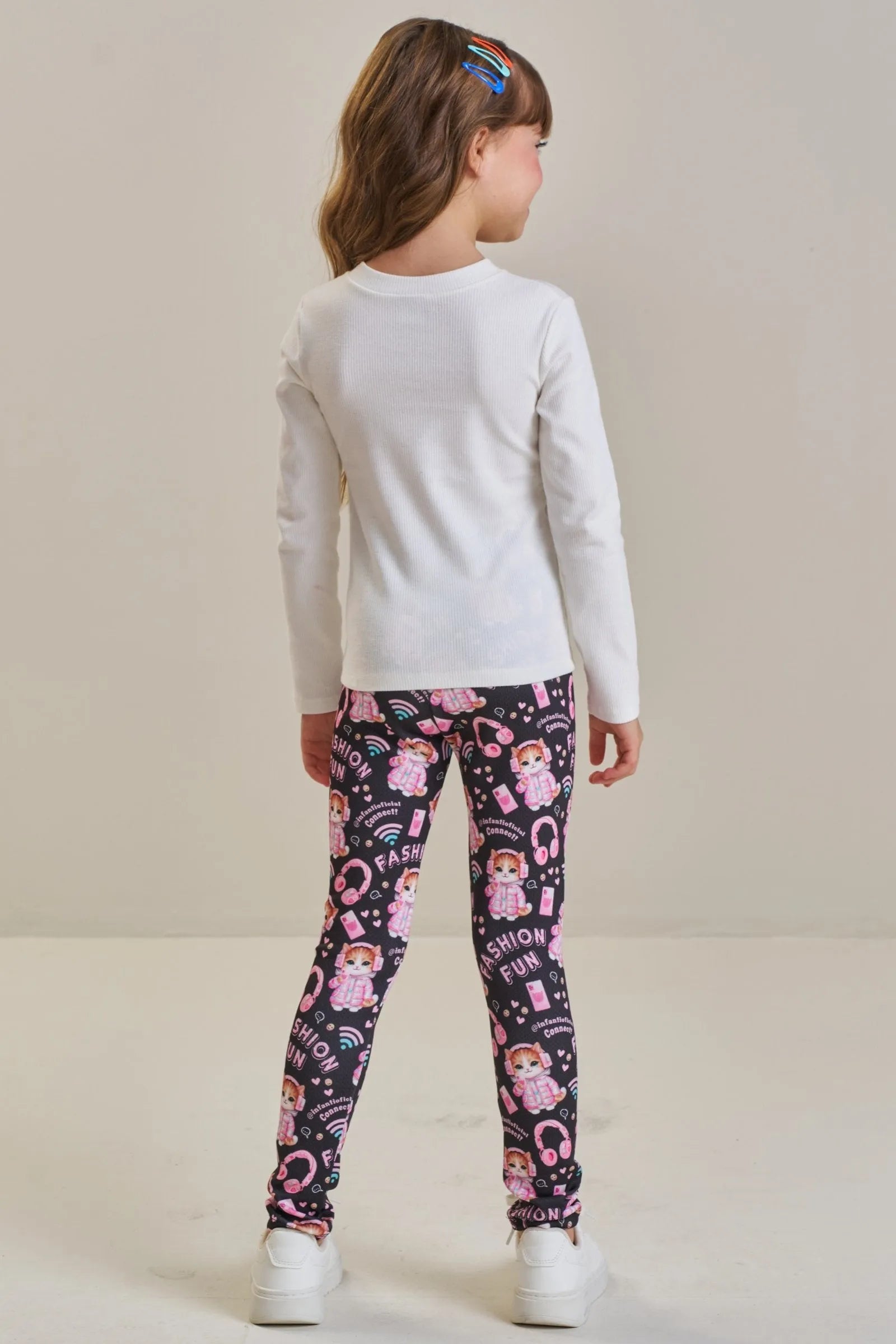 Calça Legging em Fly Tech 89673 Infanti Infantil Menina