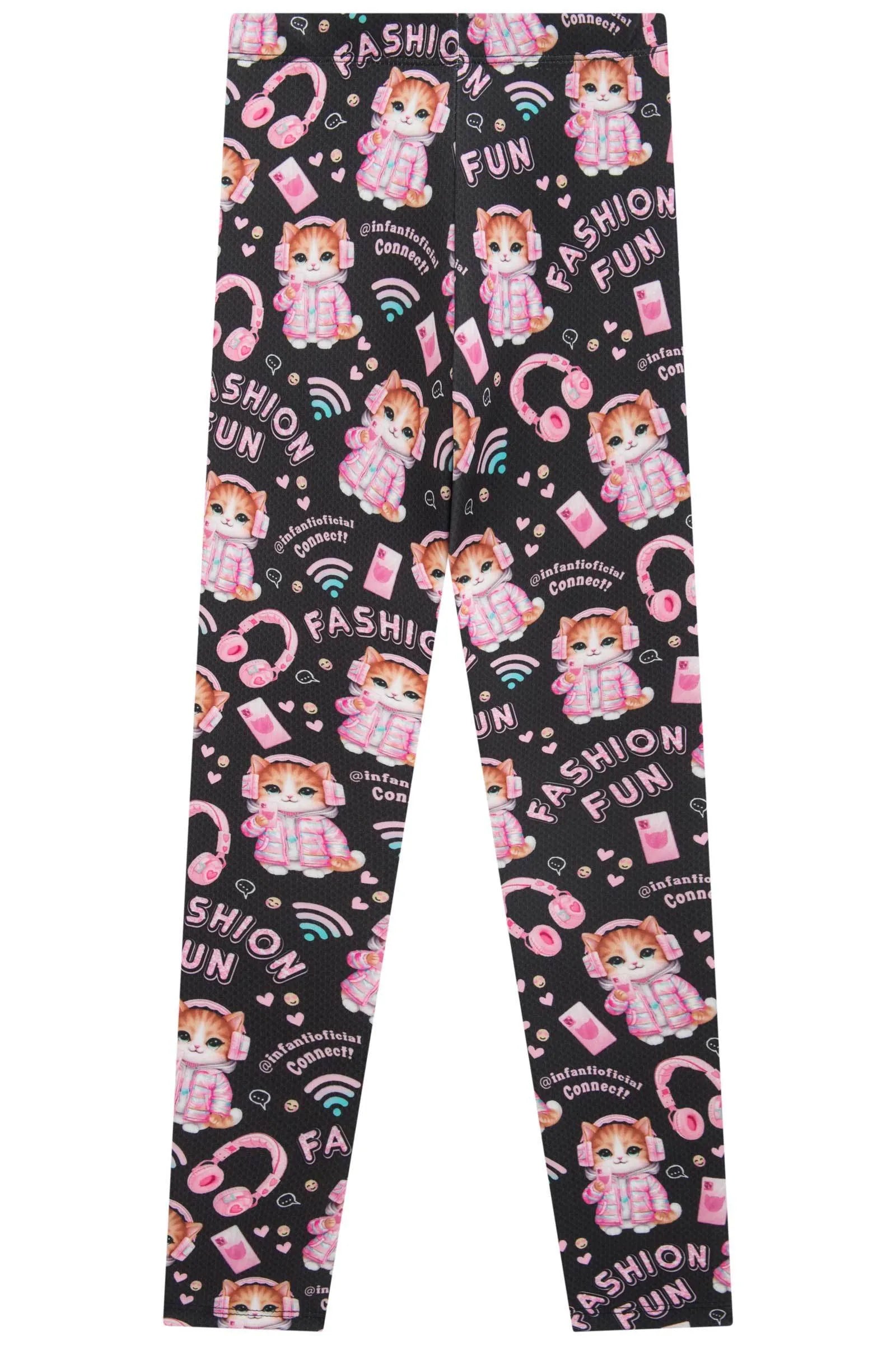 Calça Legging em Fly Tech 89673 Infanti Infantil Menina