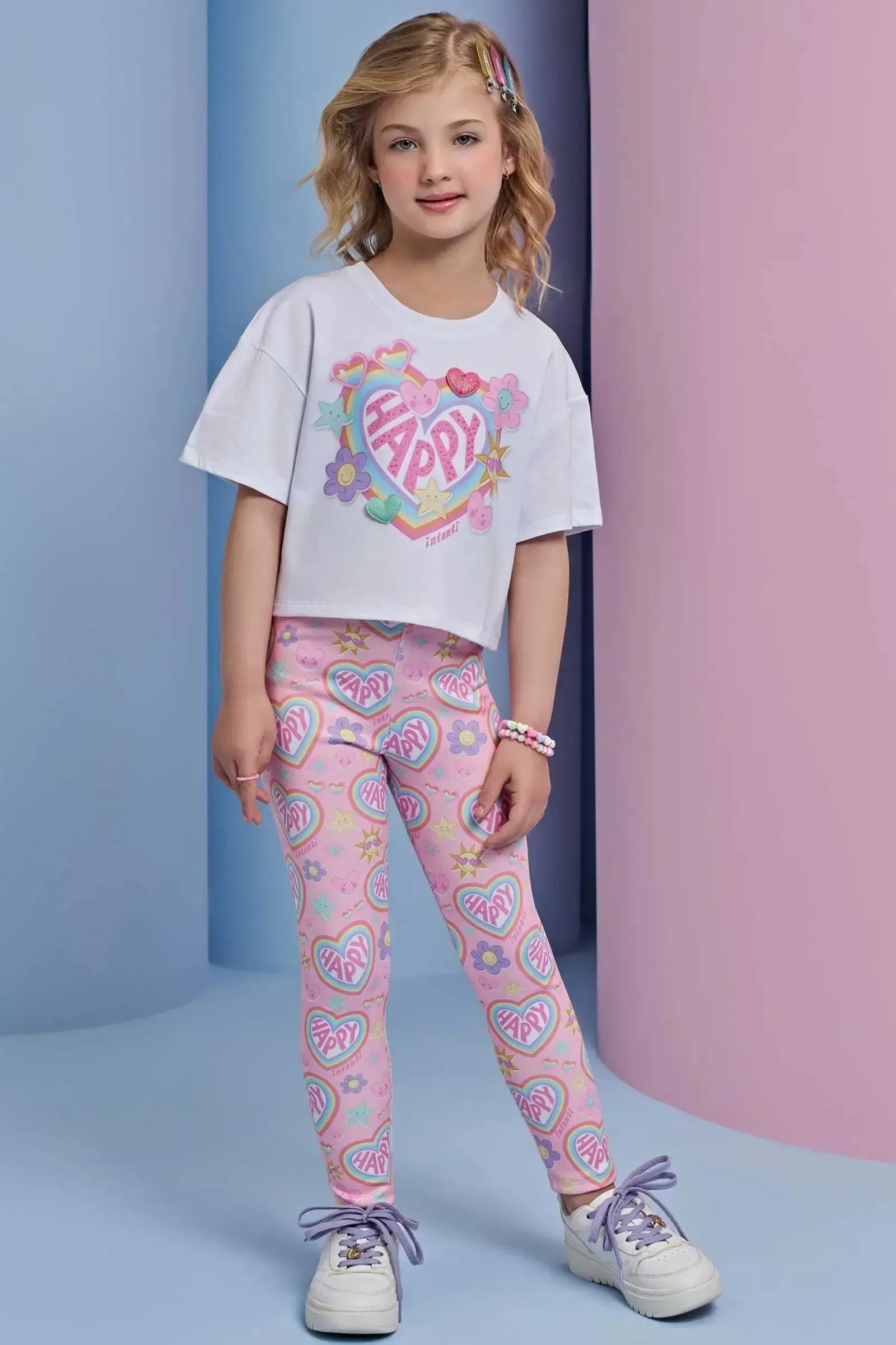 Calça Legging em Fly Tech 94925 Infanti Infantil Menina