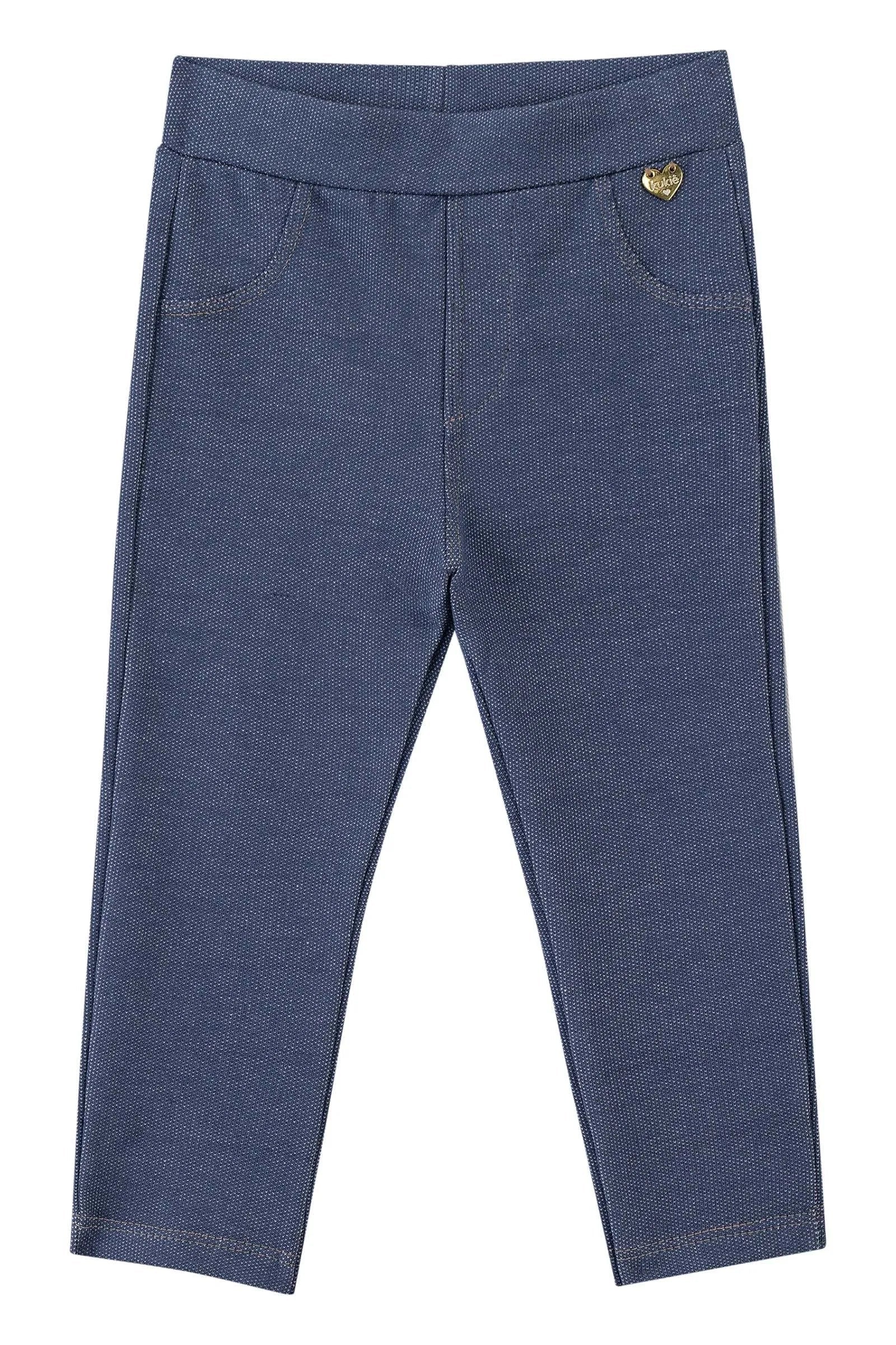 Calça Legging em Malha Denim com Elastano 90497 Kukiê Bebê Menina