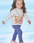 Calça Legging em Malha Denim com Elastano 90497 Kukiê Bebê Menina