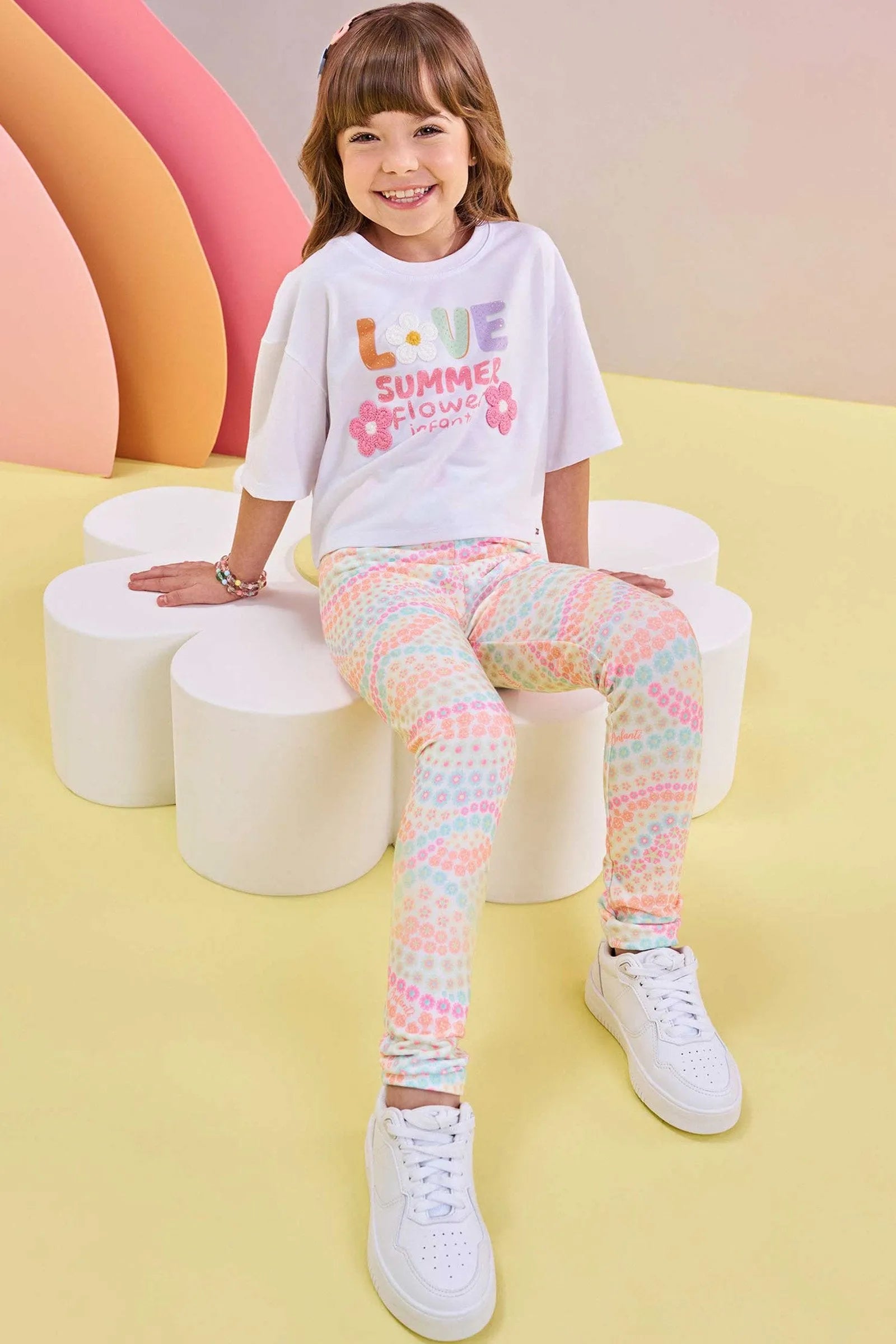 Calça Legging em Molecotton 82840 Infanti Infantil Menina