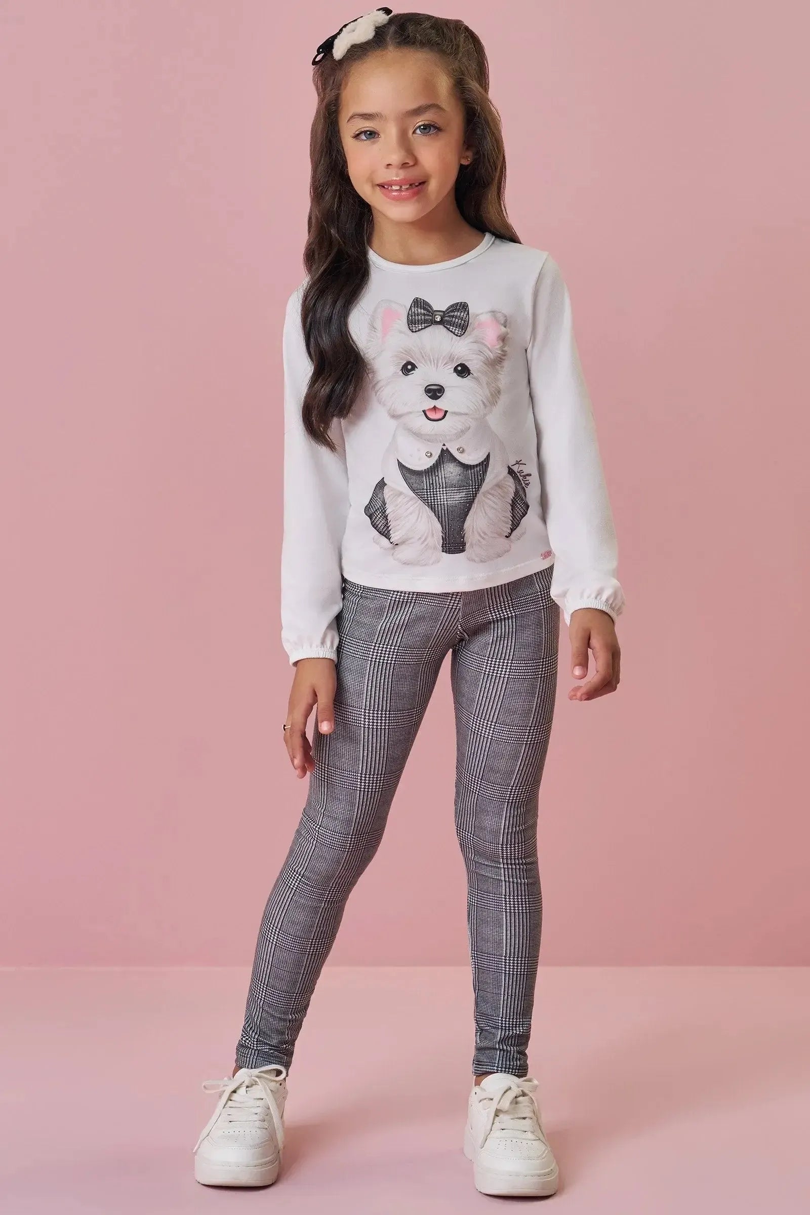Calça Legging em Molecotton 89564 Kukiê Infantil Menina