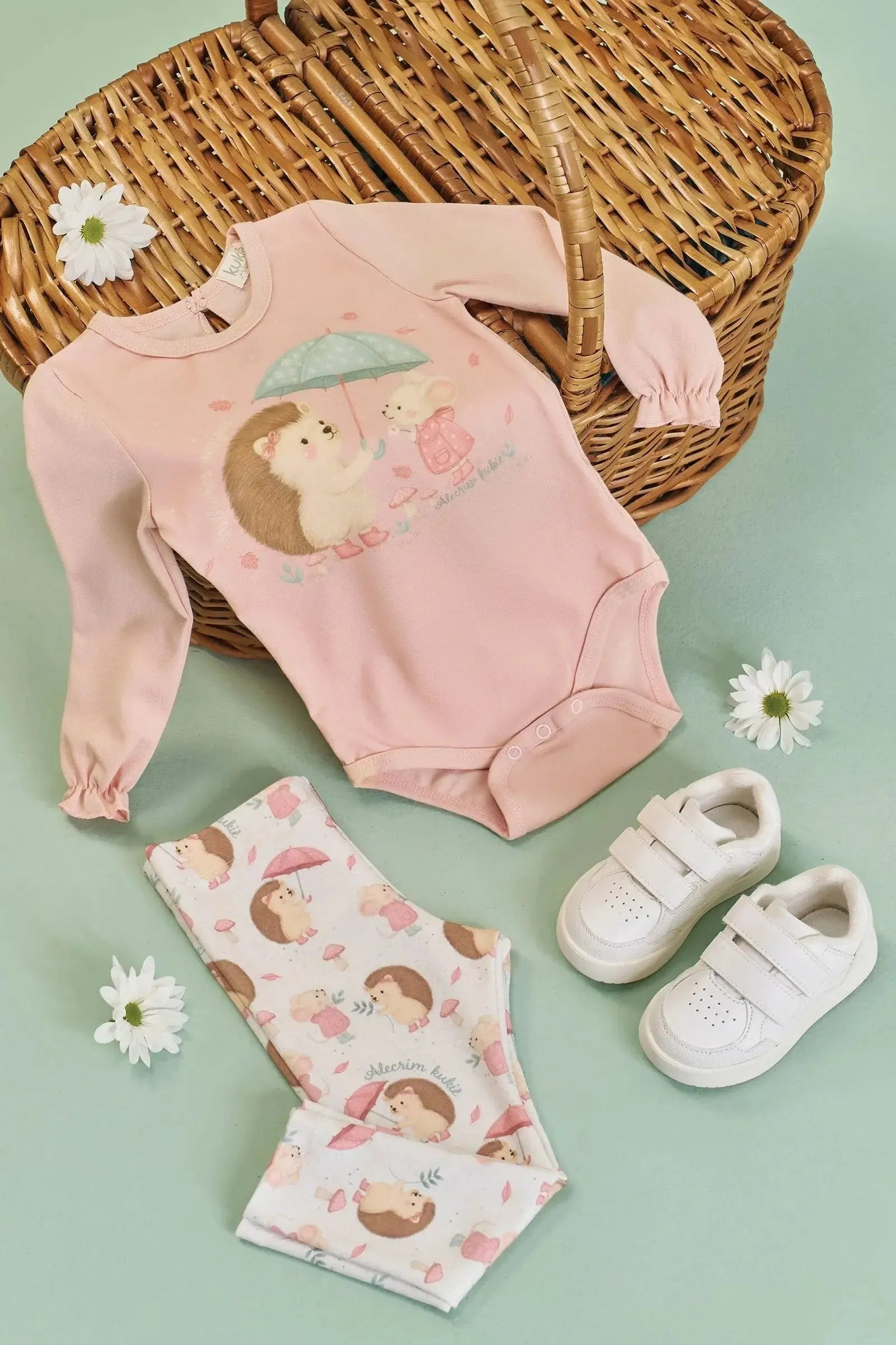 Calça Legging em Molecotton 89919 Kukiê Bebê Menina