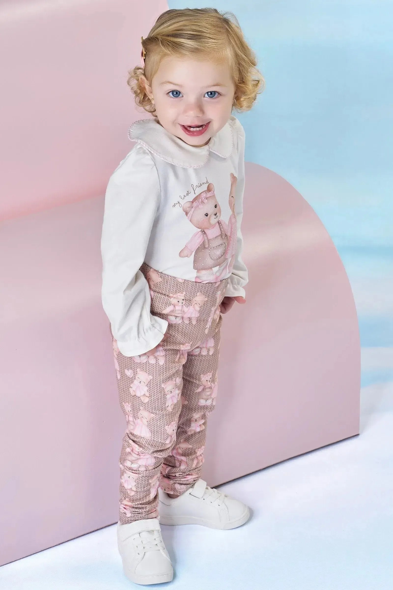 Calça Legging em Molecotton 90592 Kukiê Bebê Menina