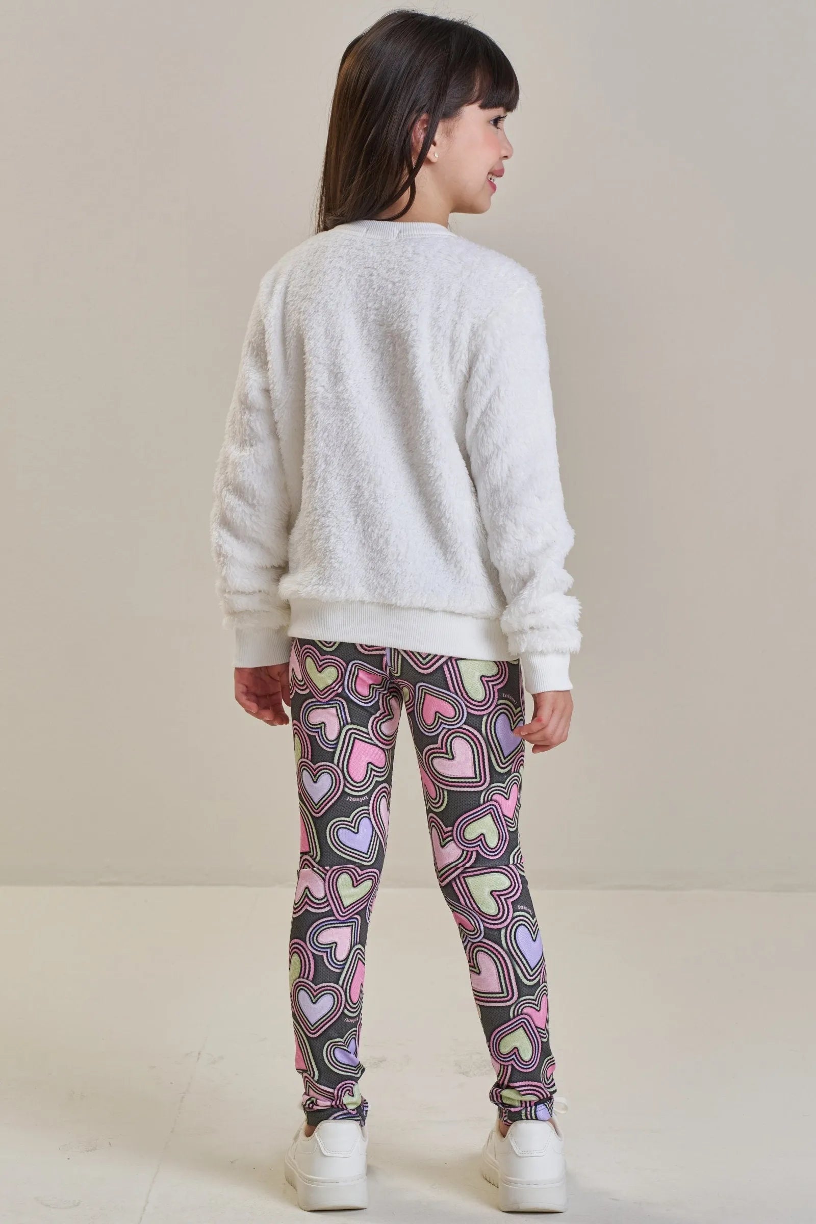 Calça Legging em Termoskin Peluciado 89465 Infanti Infantil Menina