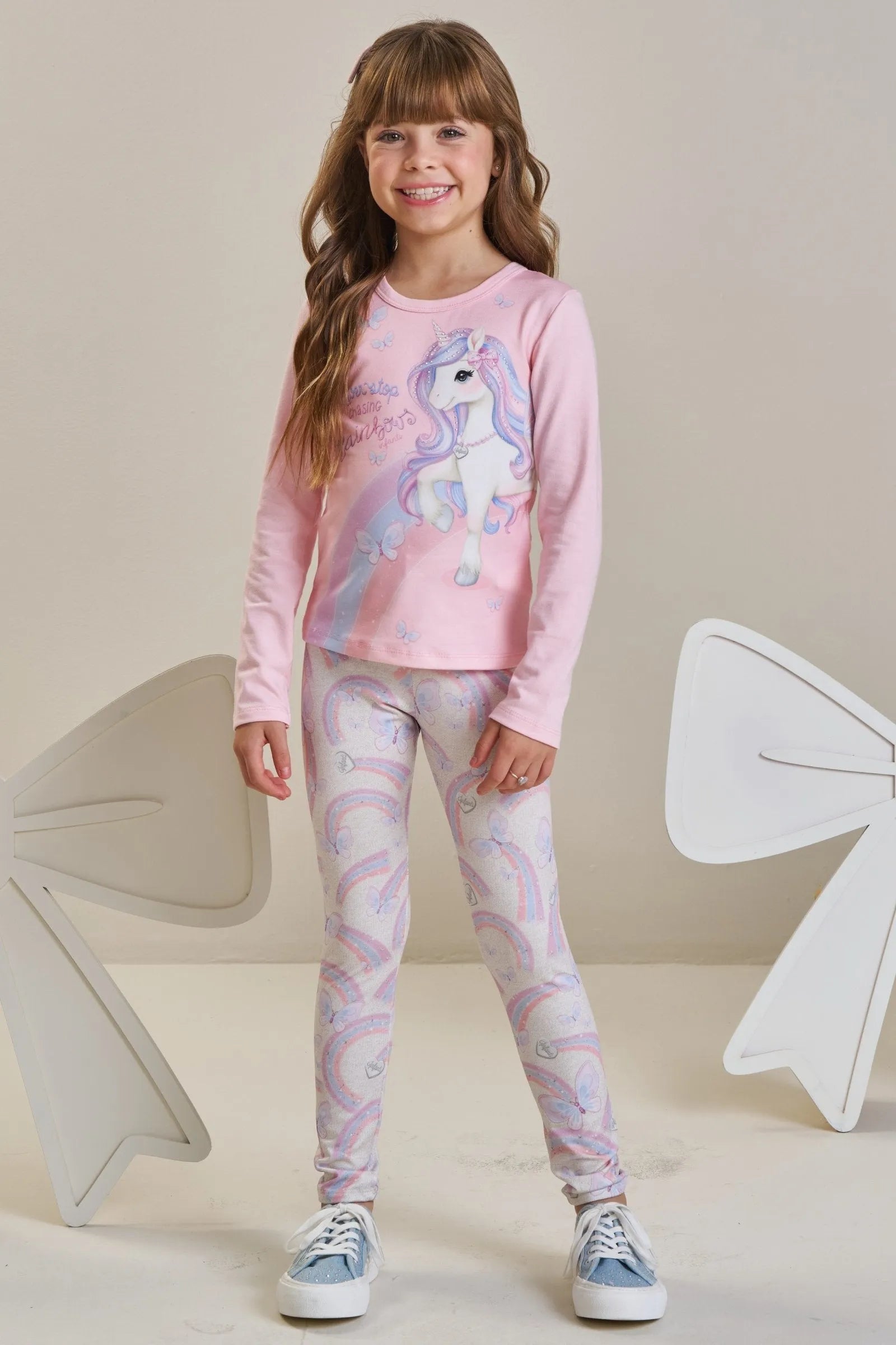Calça Legging em Termoskin Peluciado 89674 Infanti Infantil Menina