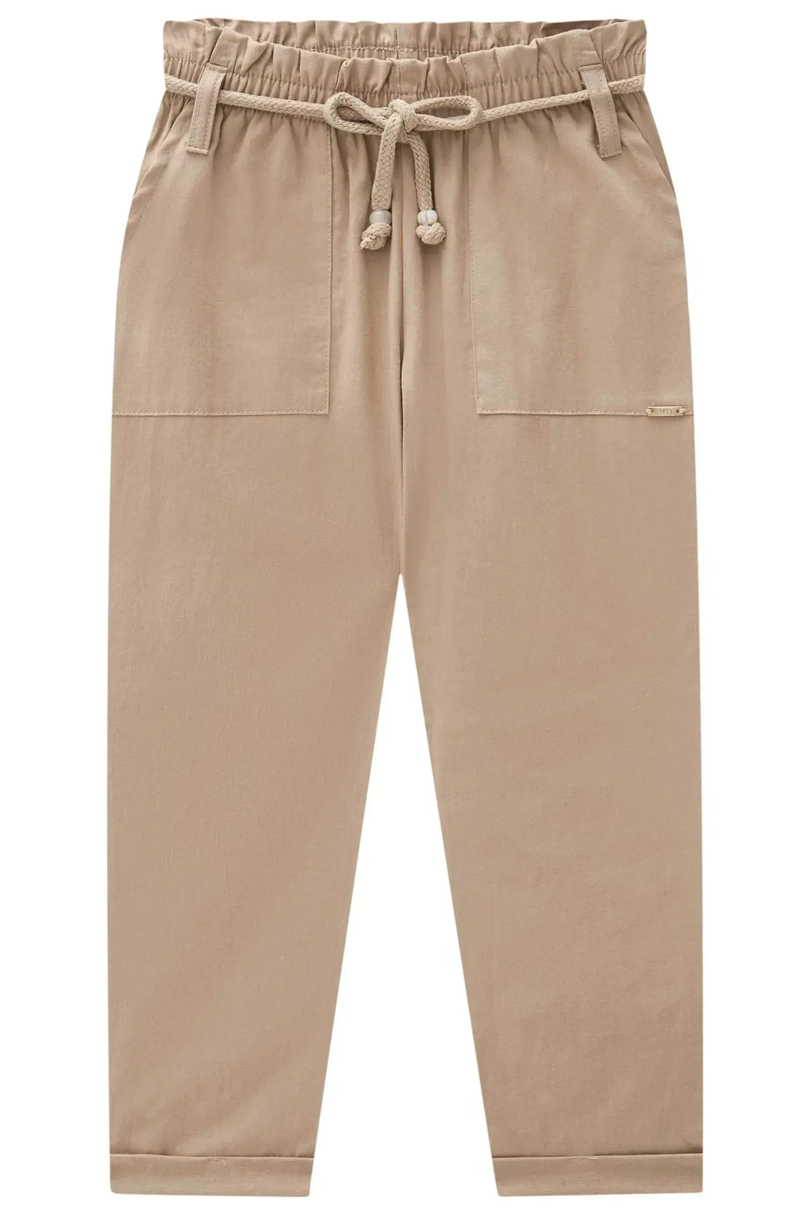 Calça Mom em Linho com Elastano 84880 Infanti Infantil Menina