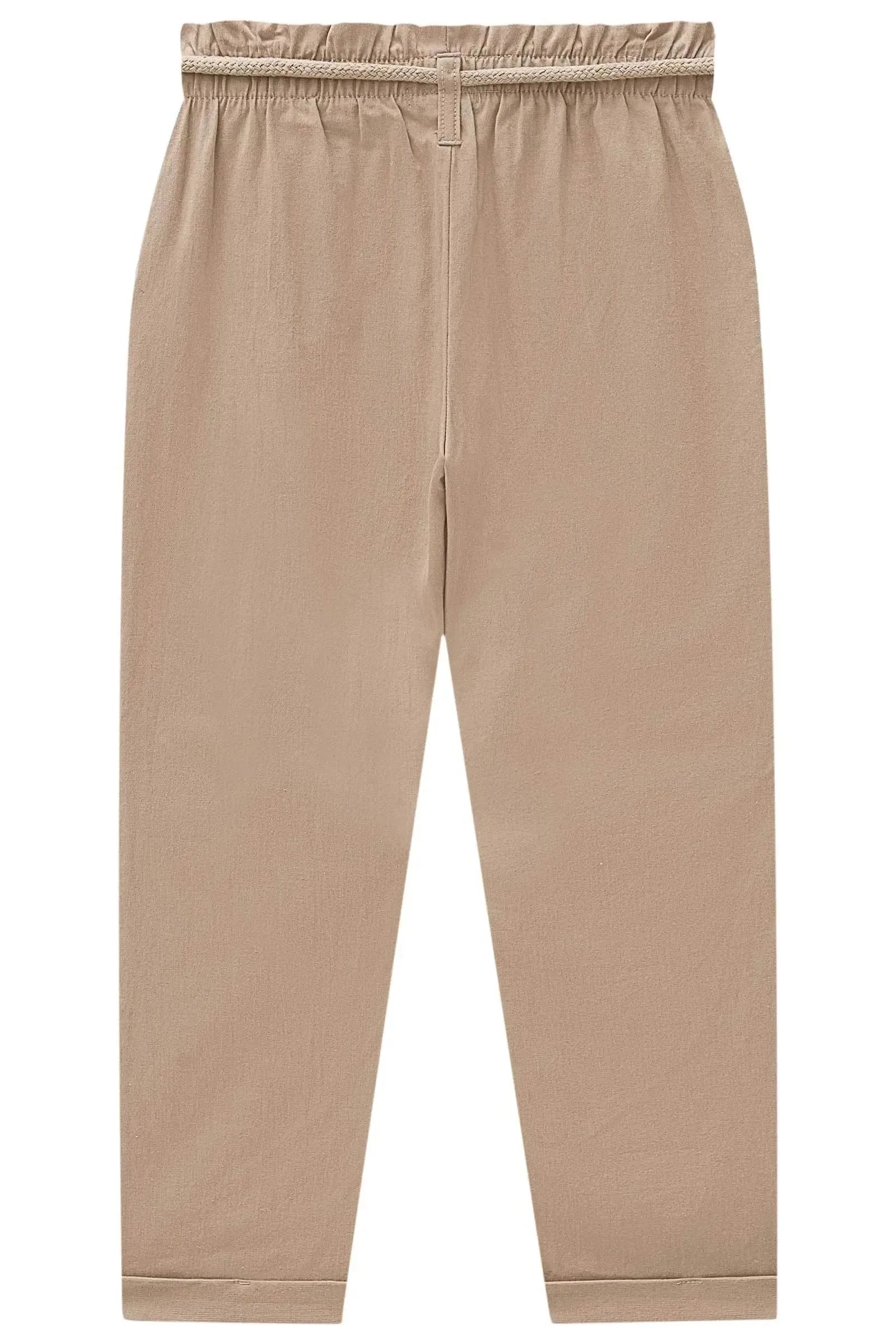 Calça Mom em Linho com Elastano 84880 Infanti Infantil Menina