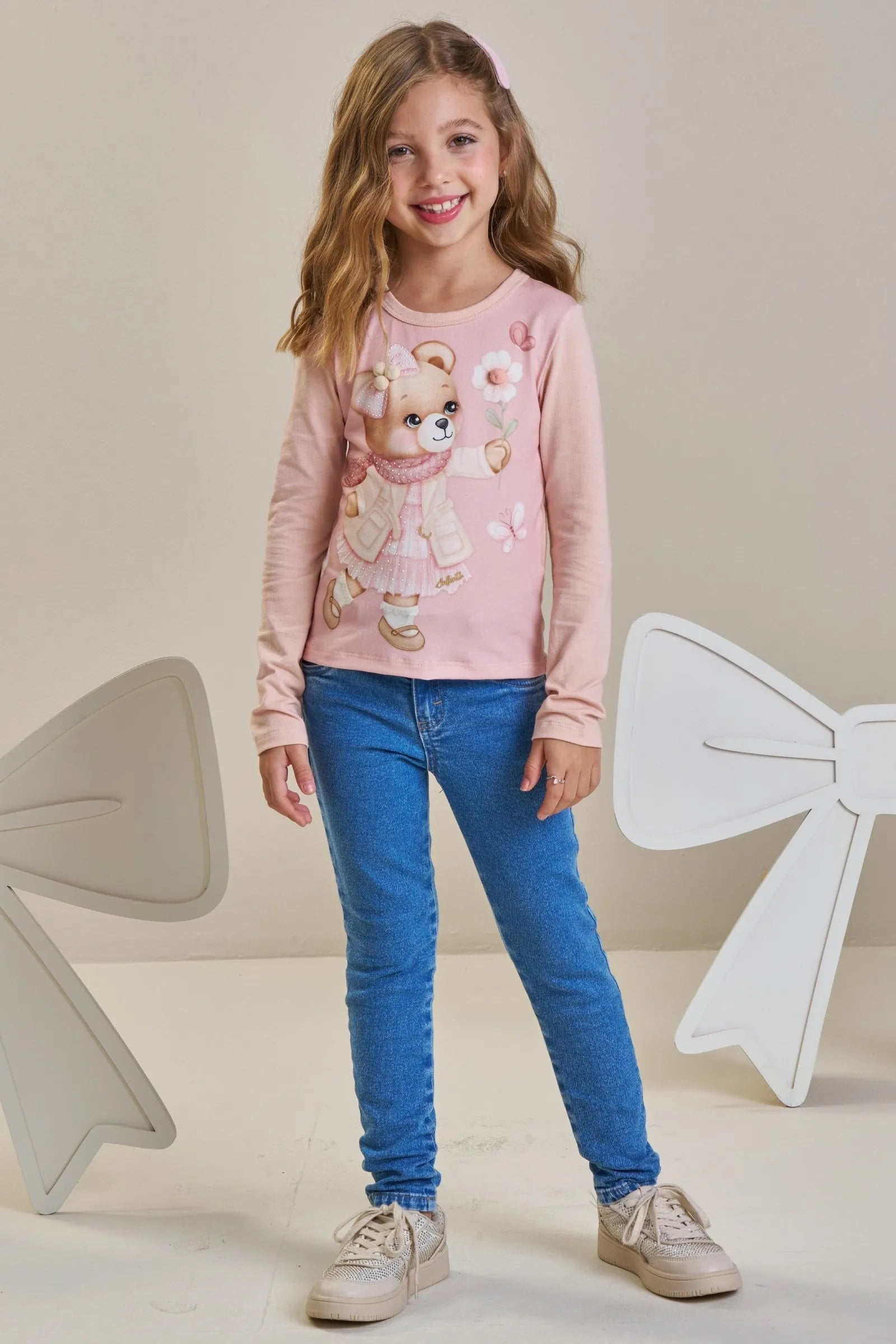 Calça Skinny em Jeans com Elastano 89454 Infanti Infantil Menina