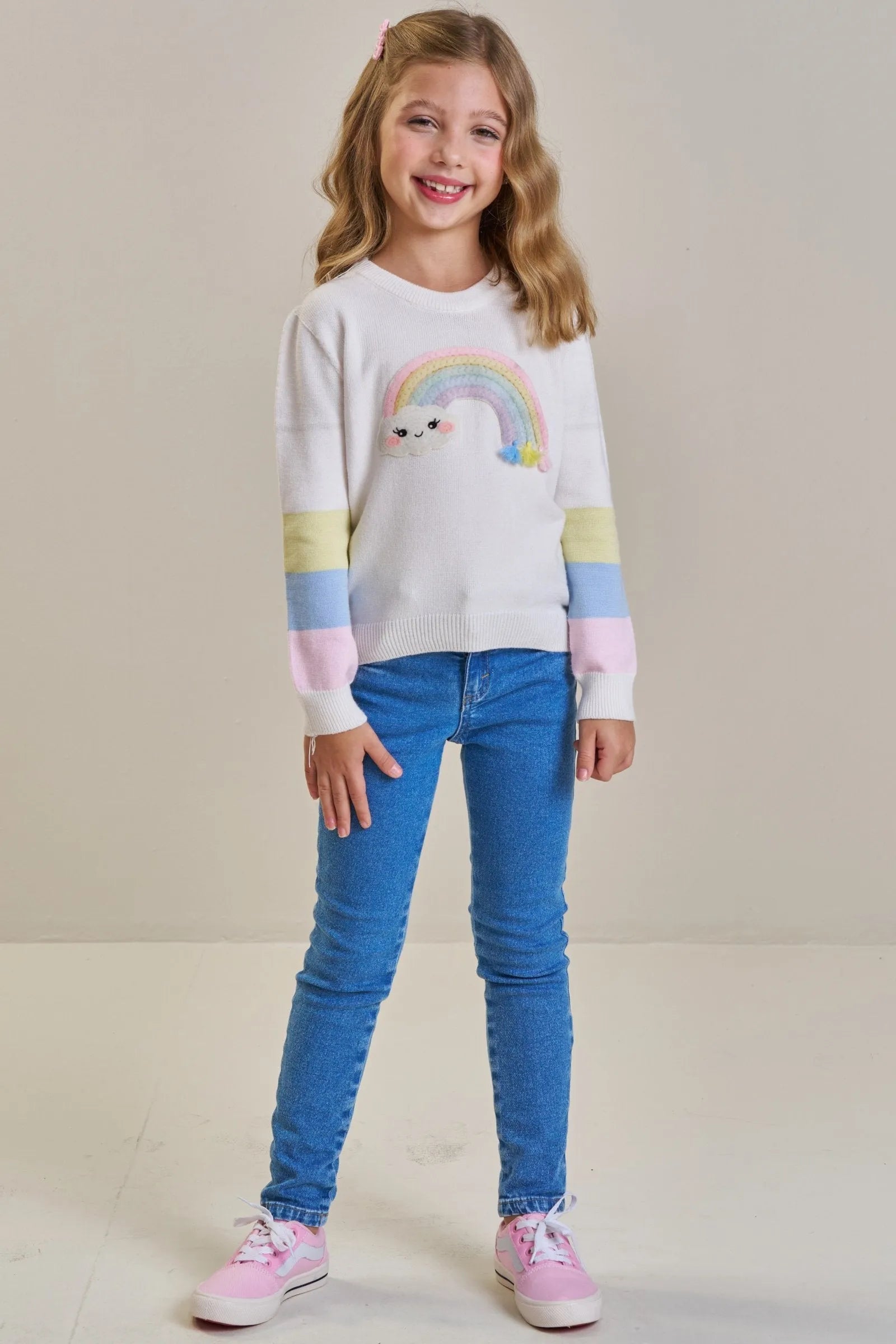 Calça Skinny em Jeans com Elastano 89454 Infanti Infantil Menina