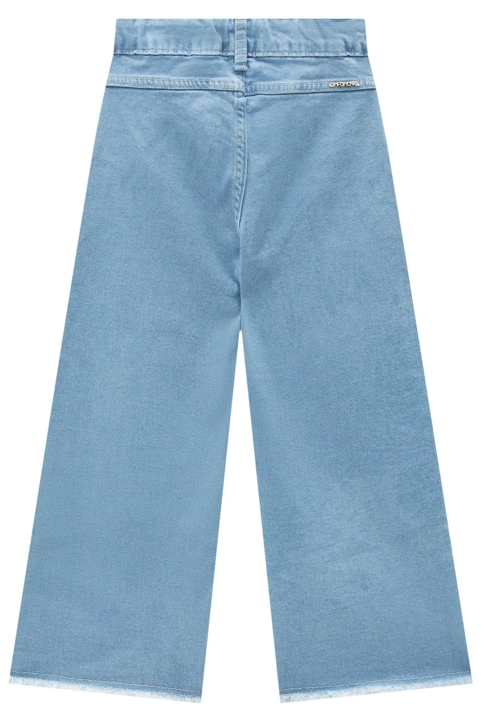 Calça Wide Leg em Jeans com Elastano 90792 Infanti Infantil Menina