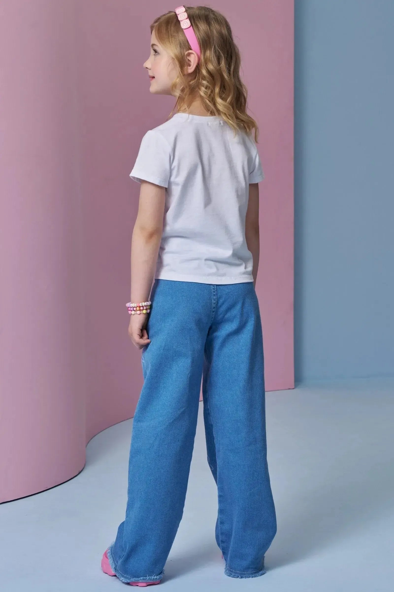 Calça Wide Leg em Jeans com Elastano 95404 Infanti Infantil Menina