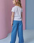 Calça Wide Leg em Jeans com Elastano 95404 Infanti Infantil Menina