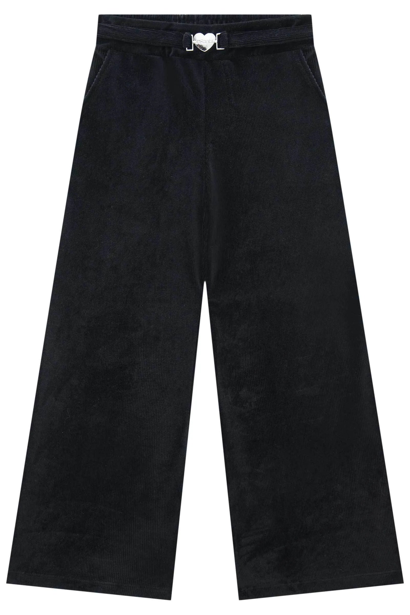 Calça Wide Leg em Malha Cotelê 90330 Infanti Infantil Menina